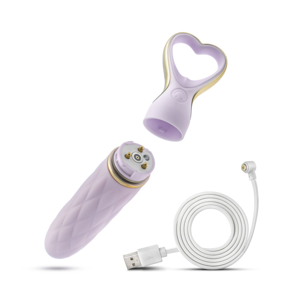 Delice™ By Blush® | Heartthrob Silicone Bullet Vibrator With Heart-Shaped Handle – Lavender Love、mySite、bottomscart