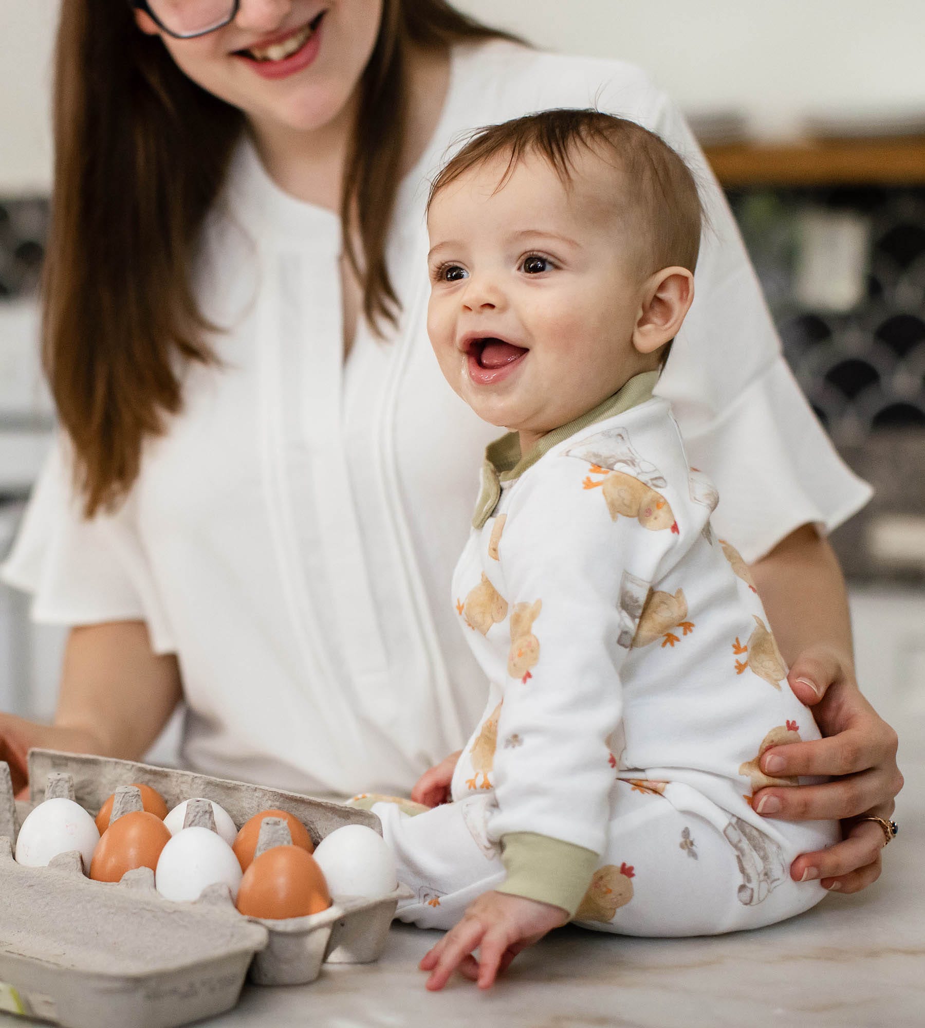 Farm Fresh Eggs Organic Cotton Sleep & Play、mySite、g9winljtr