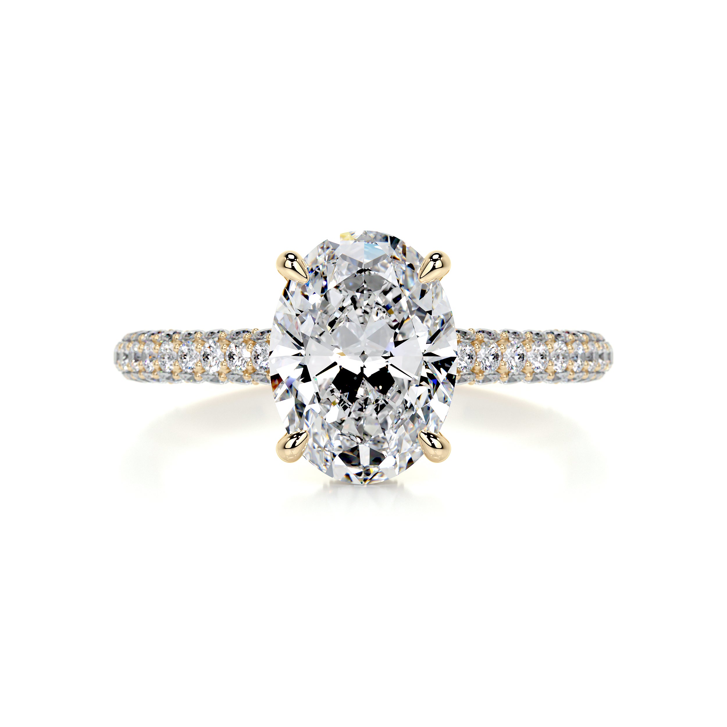 Rebecca Moissanite & Diamond Ring -18K Yellow Gold、mySite、hinf8tx79