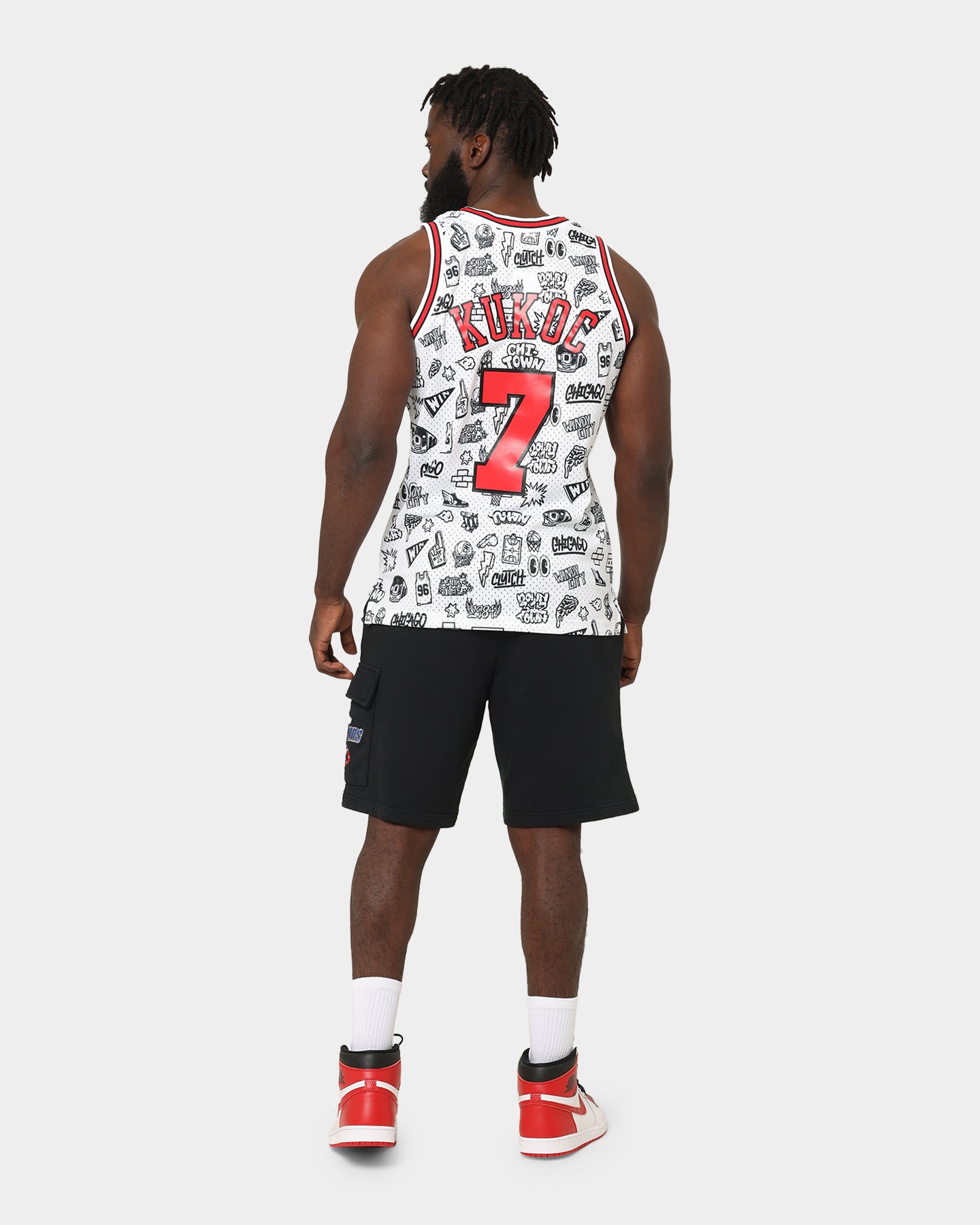 Mitchell & Ness Chicago Bulls Toni Kukoč #7 1997-1998 Doodle Swingman Jersey White、mySite、zt4zffjzw