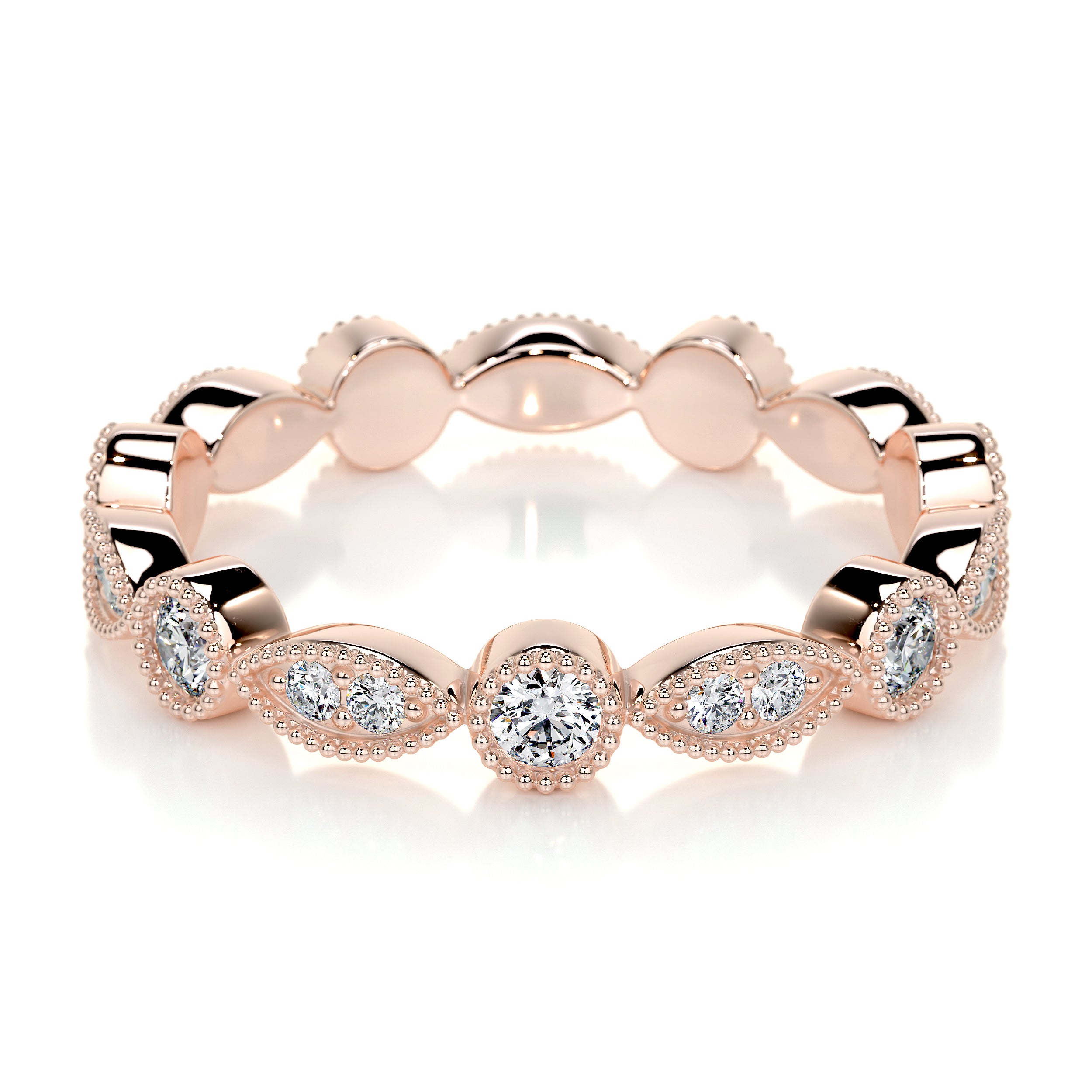Amelia Lab Grown Eternity Wedding Ring (0.5 Carat) -14K Rose Gold、mySite、hinf8tx79
