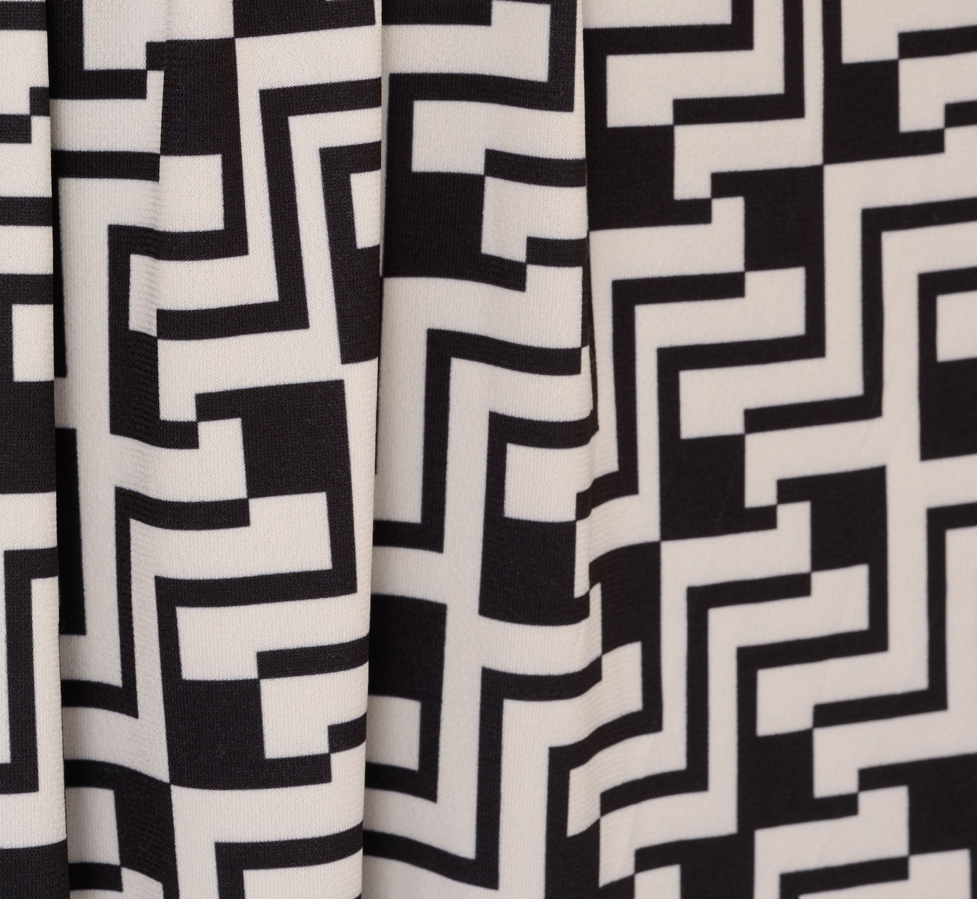 Sleeveless Geo Print Midi Dress With Knotted Detail In Black White、mySite、solidvoid