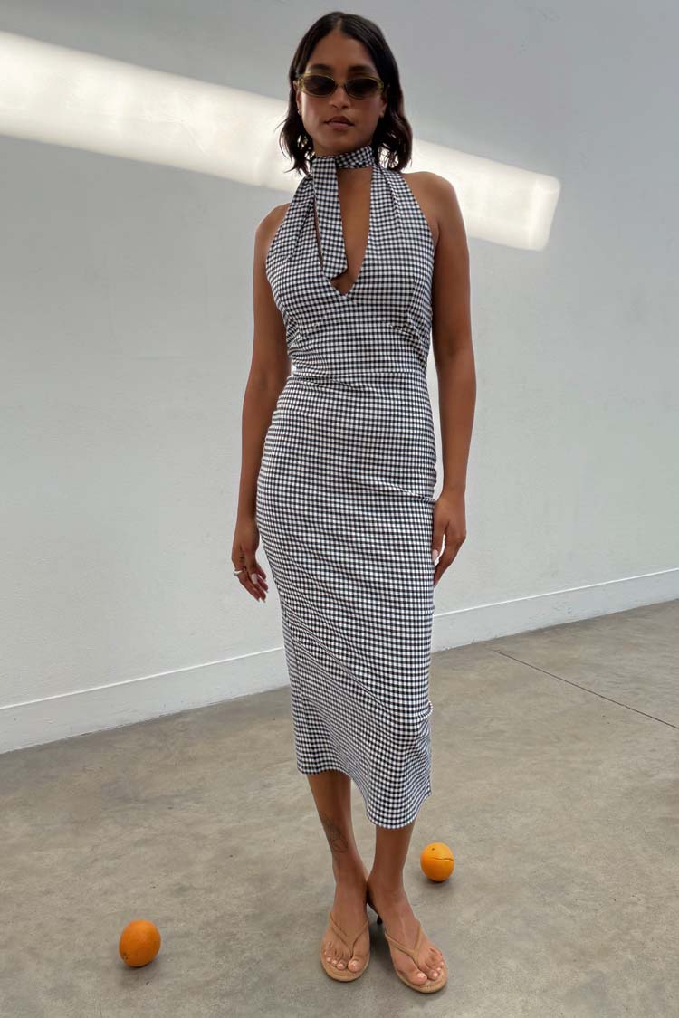 Gingham Halterneck Dress、mySite、solidvoid
