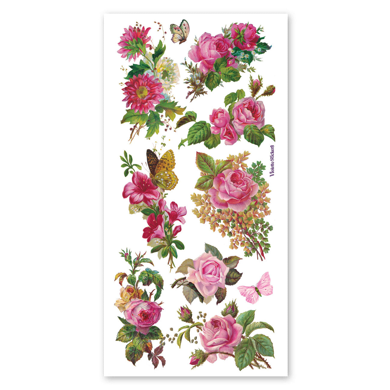  Crystal Hot Pink Roses Stickers、mySite、ghnorth