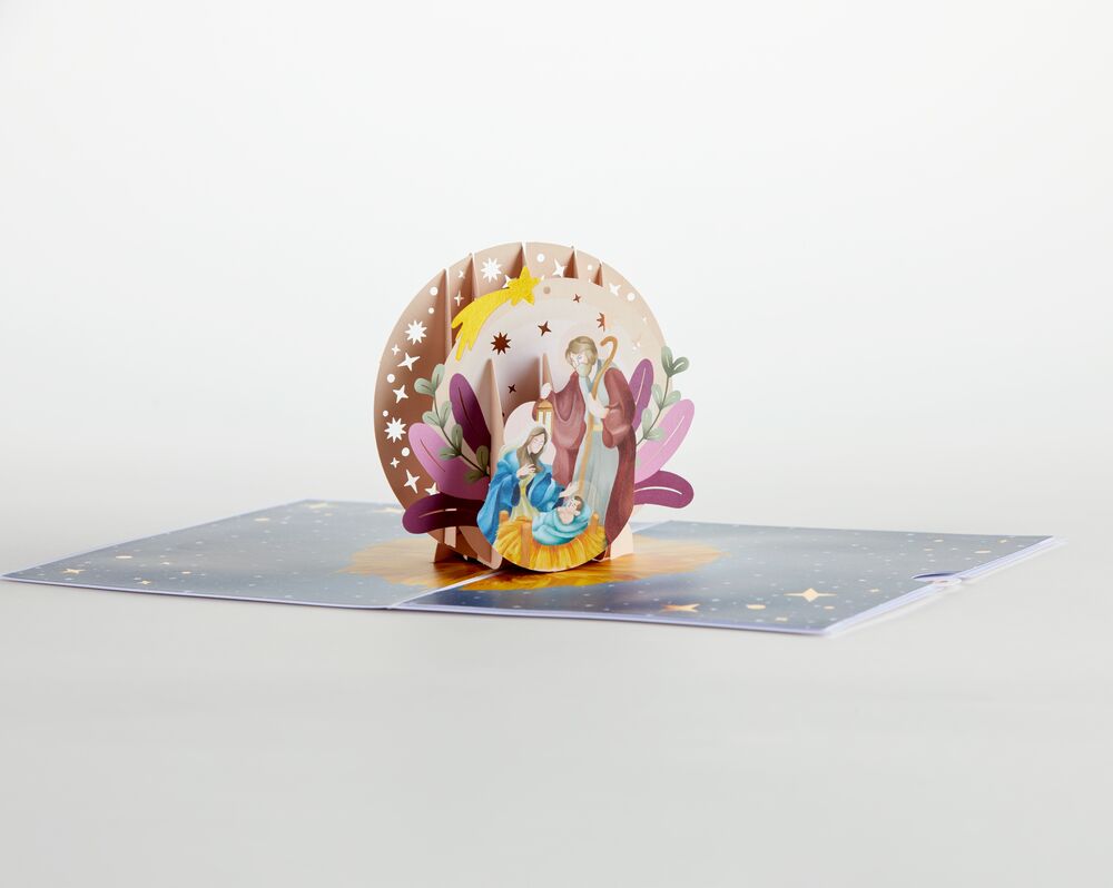 Painted Celestial Nativity Pop-Up Card、mySite、solidvoid