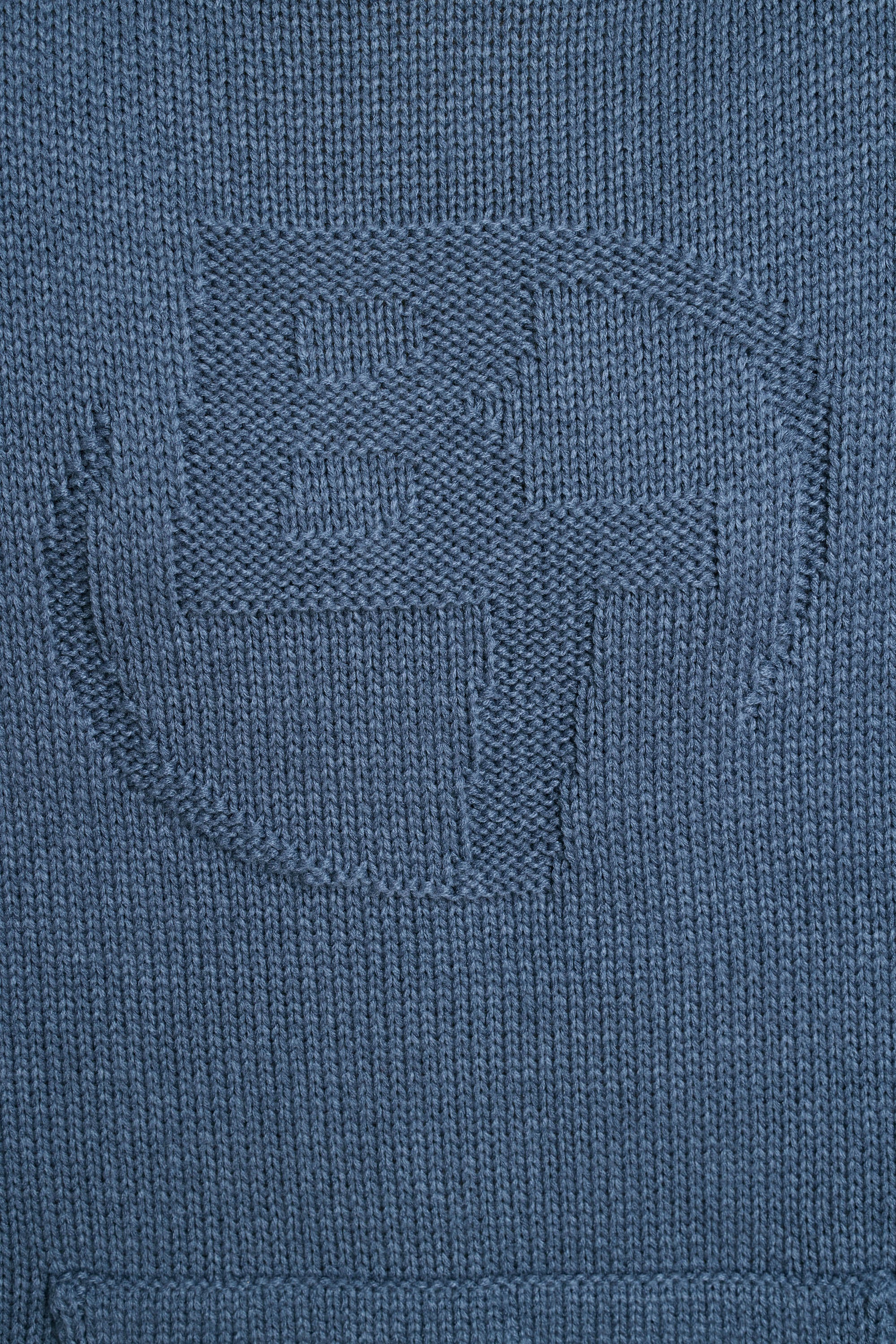 Oversized Chunky Knit Hoodie in Washed Navy、mySite、solidvoid