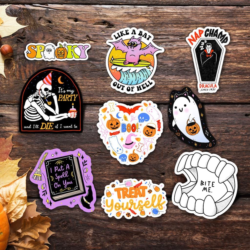  Spooky But Sweet Stickers - 9 Pack、mySite、elrpsem3k