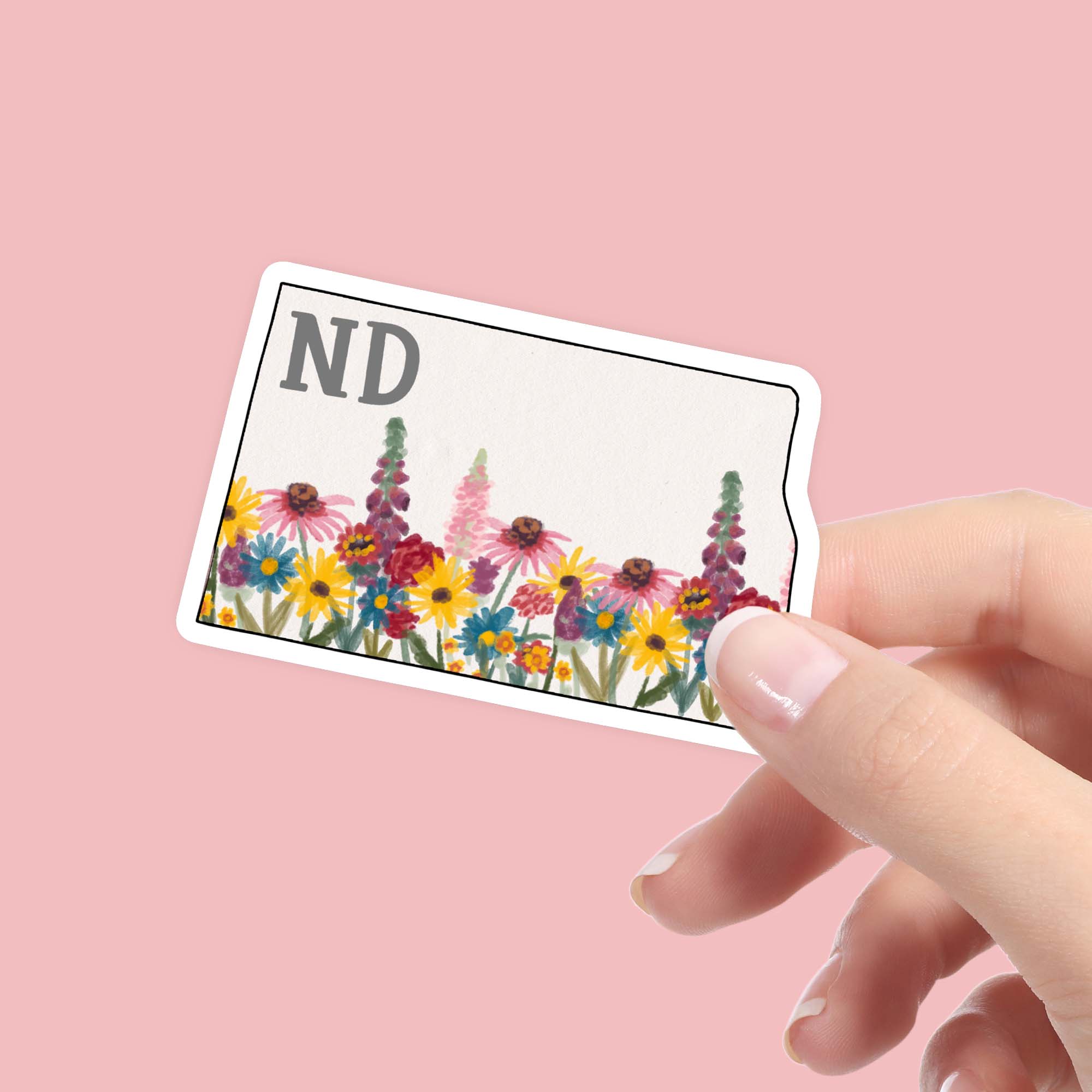  North Dakota Painterly Pattern Sticker、mySite、ghnorth