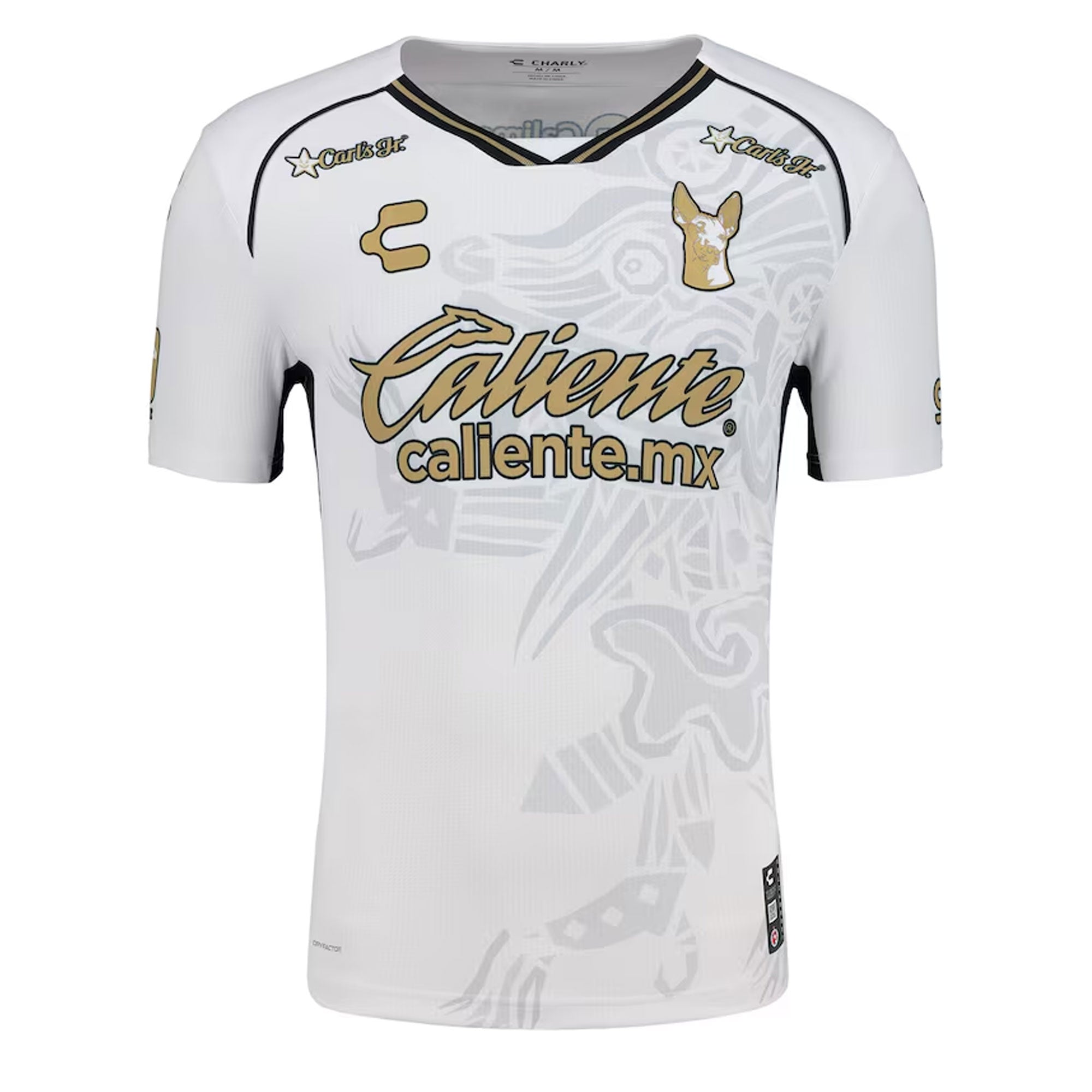 Charly Men's Xolos De Tijuana 2024/25 Authentic Away Jersey White/Gold、mySite、bottomscart