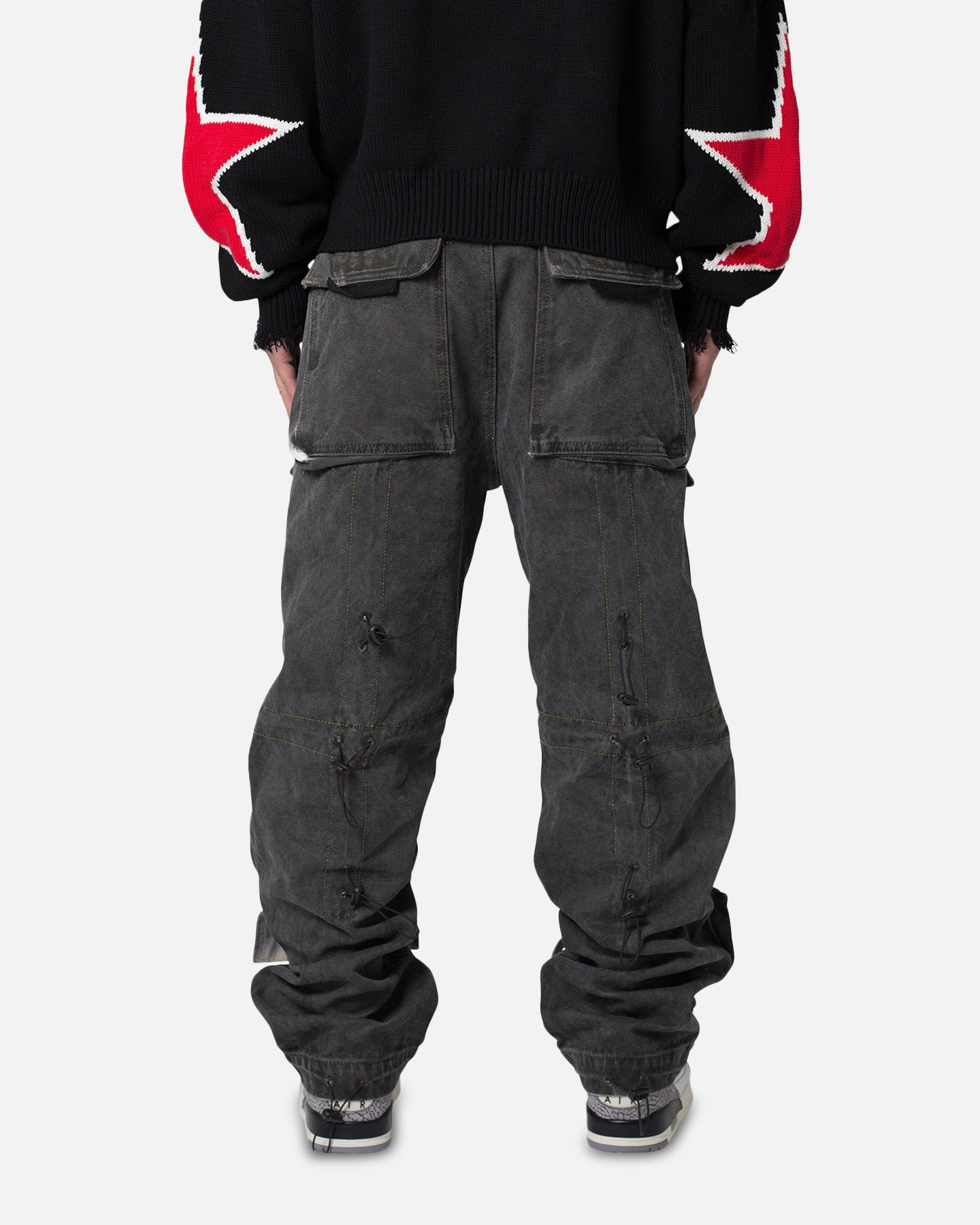 MNML Baggy Skater Cargo Denim Jeans Black、mySite、zt4zffjzw