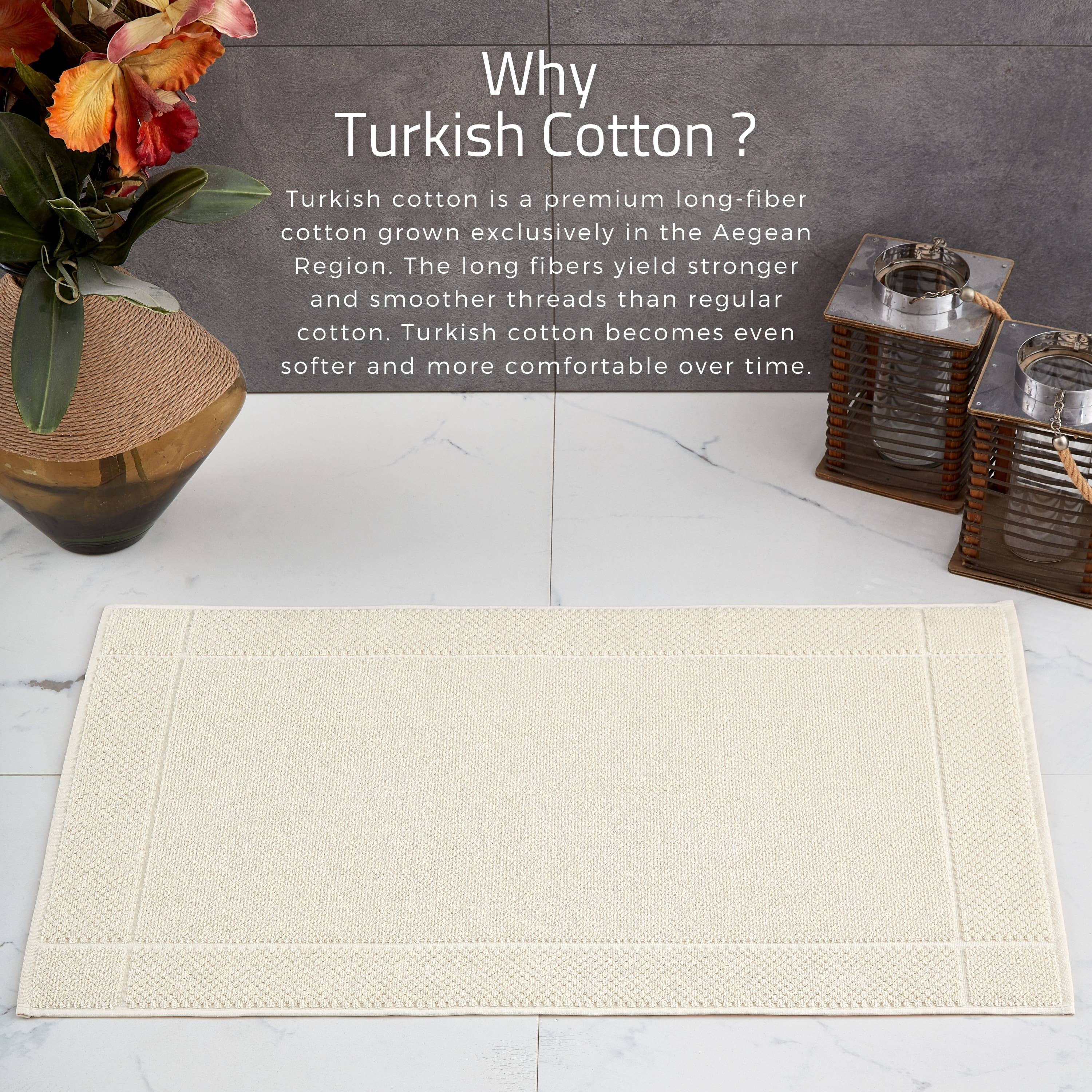 La Hammam - Bath Mat 900 GSM Machine Washable 20x34 Inches、mySite、g9winljtr