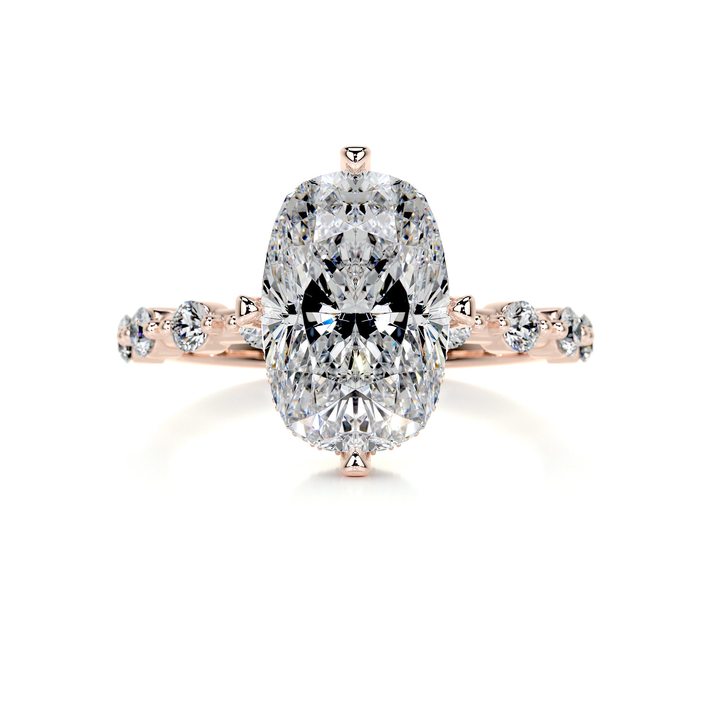 Theresa Moissanite & Diamond Ring -14K Rose Gold (RTS)、mySite、hinf8tx79