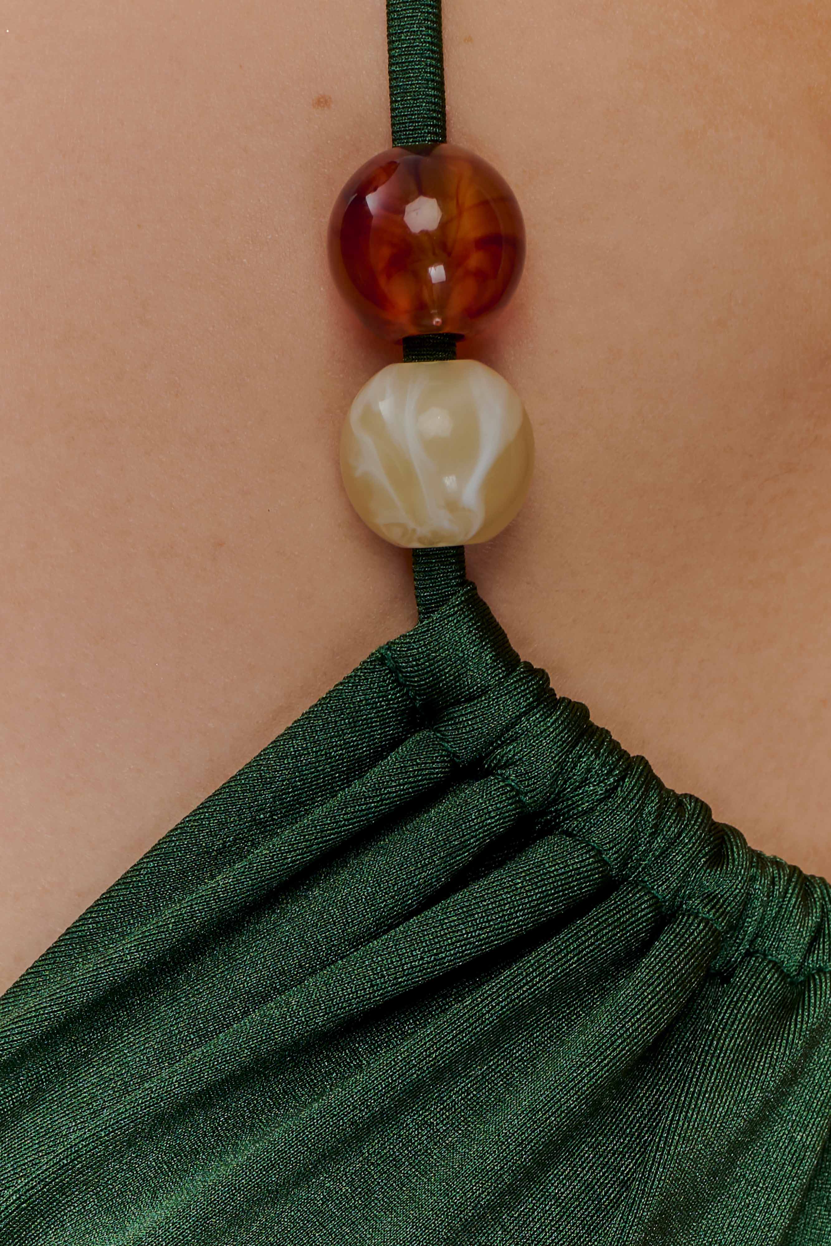 Memphis Beaded Bikini Top - Green、mySite、solidvoid