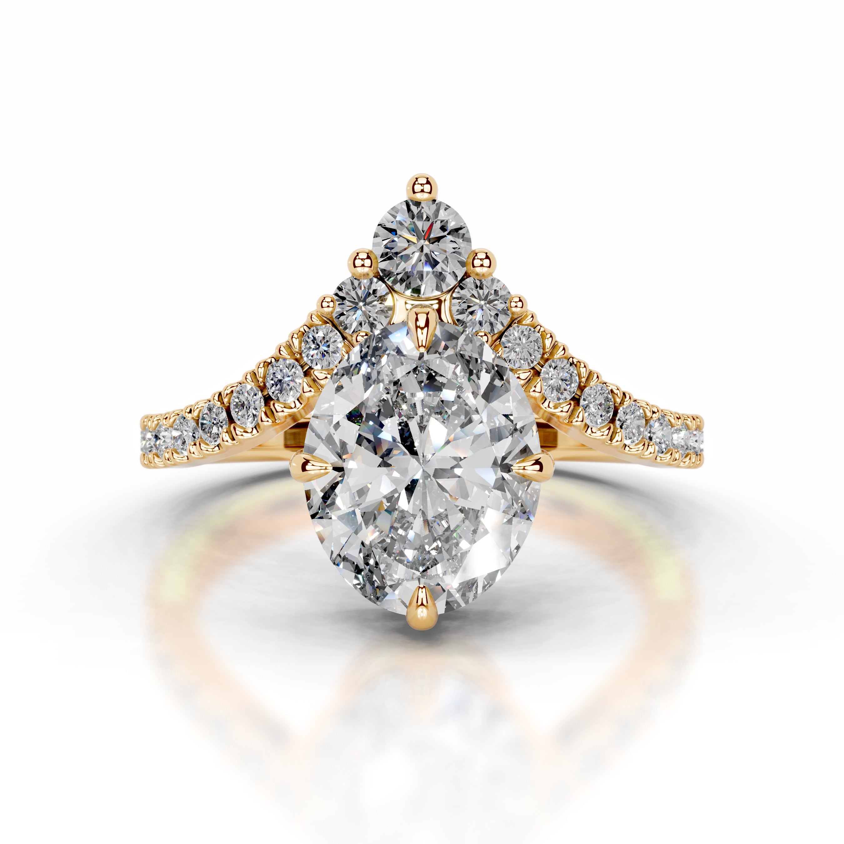 Thea Diamond Engagement Ring - 18K Yellow Gold、mySite、hinf8tx79