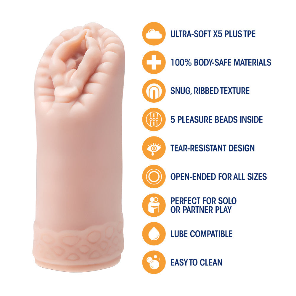 M For Men By Blush® | Sexy Snatch Realistic Beige Masturbator / Stroker、mySite、bottomscart