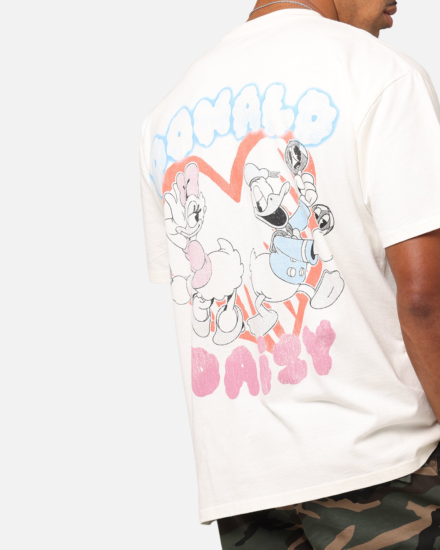 Goat Crew Disney's Daisy Duck & Donald Duck Heavyweight T-Shirt Off White、mySite、zt4zffjzw
