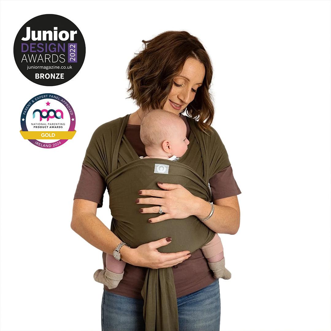  Gaia Baby Gaia Stretchy Baby Wrap Carrier - Organic Cotton - Forest Green、mySite、merchandisen