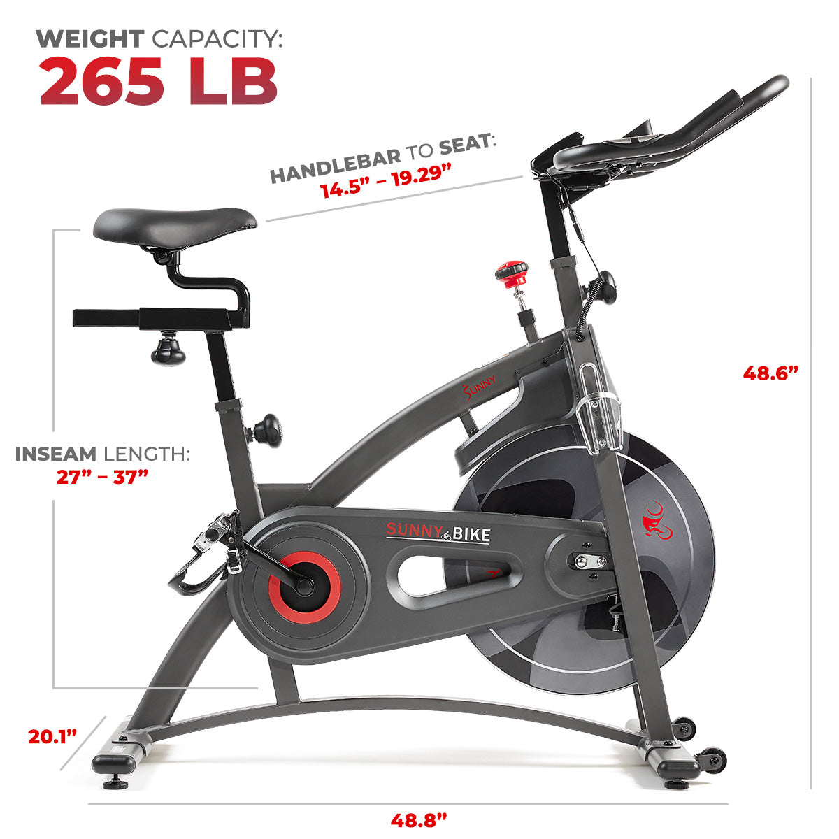  Premium Magnetic Resistance Smart Indoor Cycling Bike with Quiet Belt Drive and Exclusive SunnyFit® App Enhanced Bluetooth Connectivity、mySite、ghnorth
