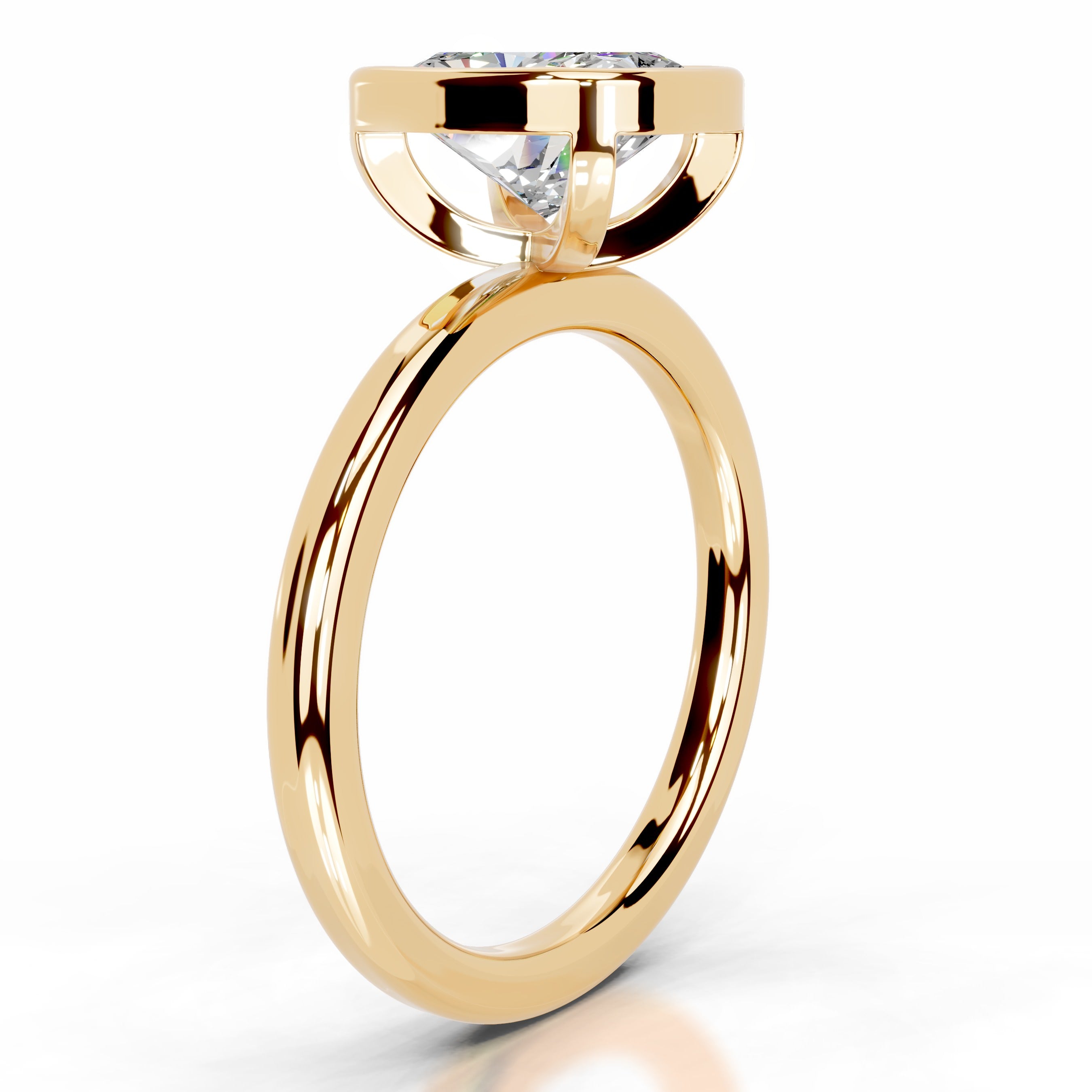 Dima Moissanite Ring - 18K Yellow Gold、mySite、hinf8tx79