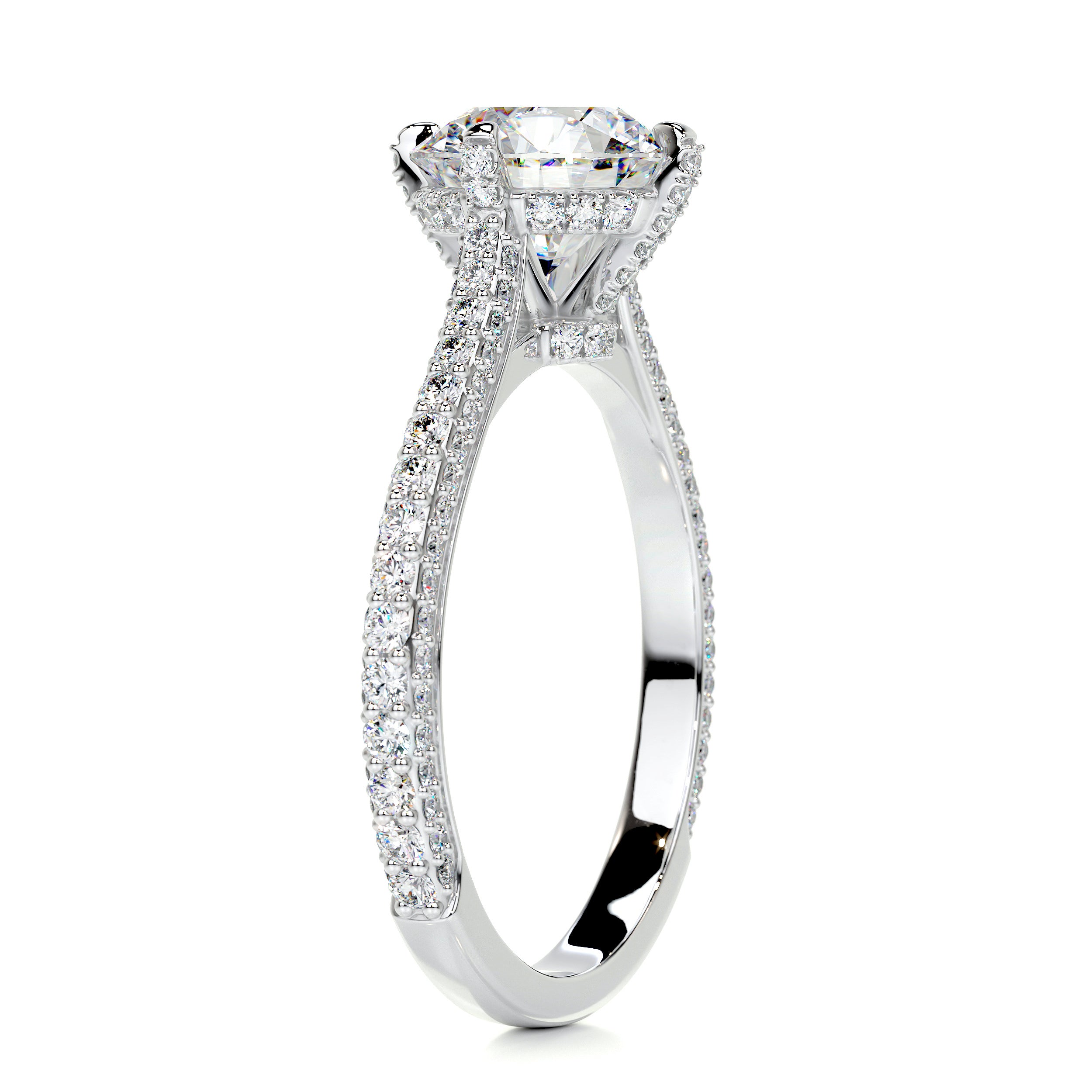 Jocelyn Moissanite & Diamond Ring -14K White Gold、mySite、hinf8tx79