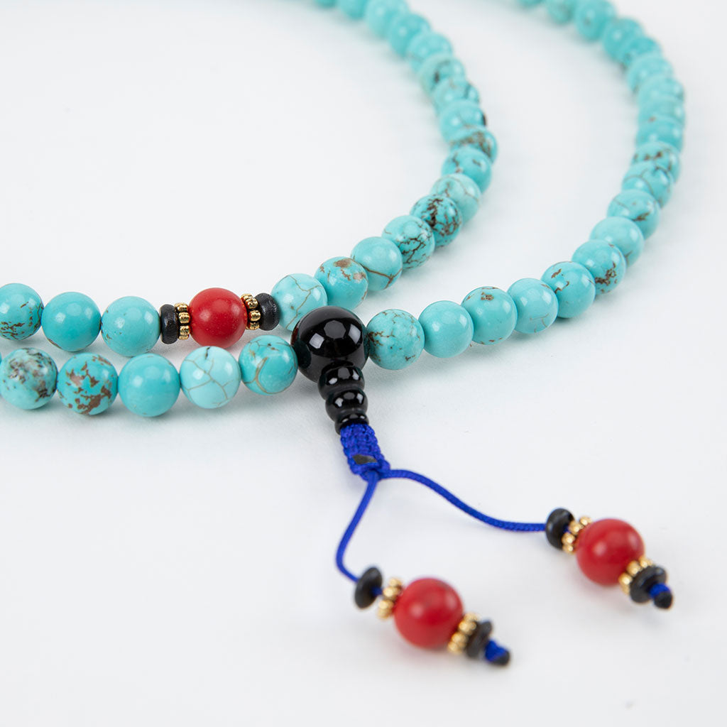 Coral & Turquoise Mala Necklace、mySite、topwebapps