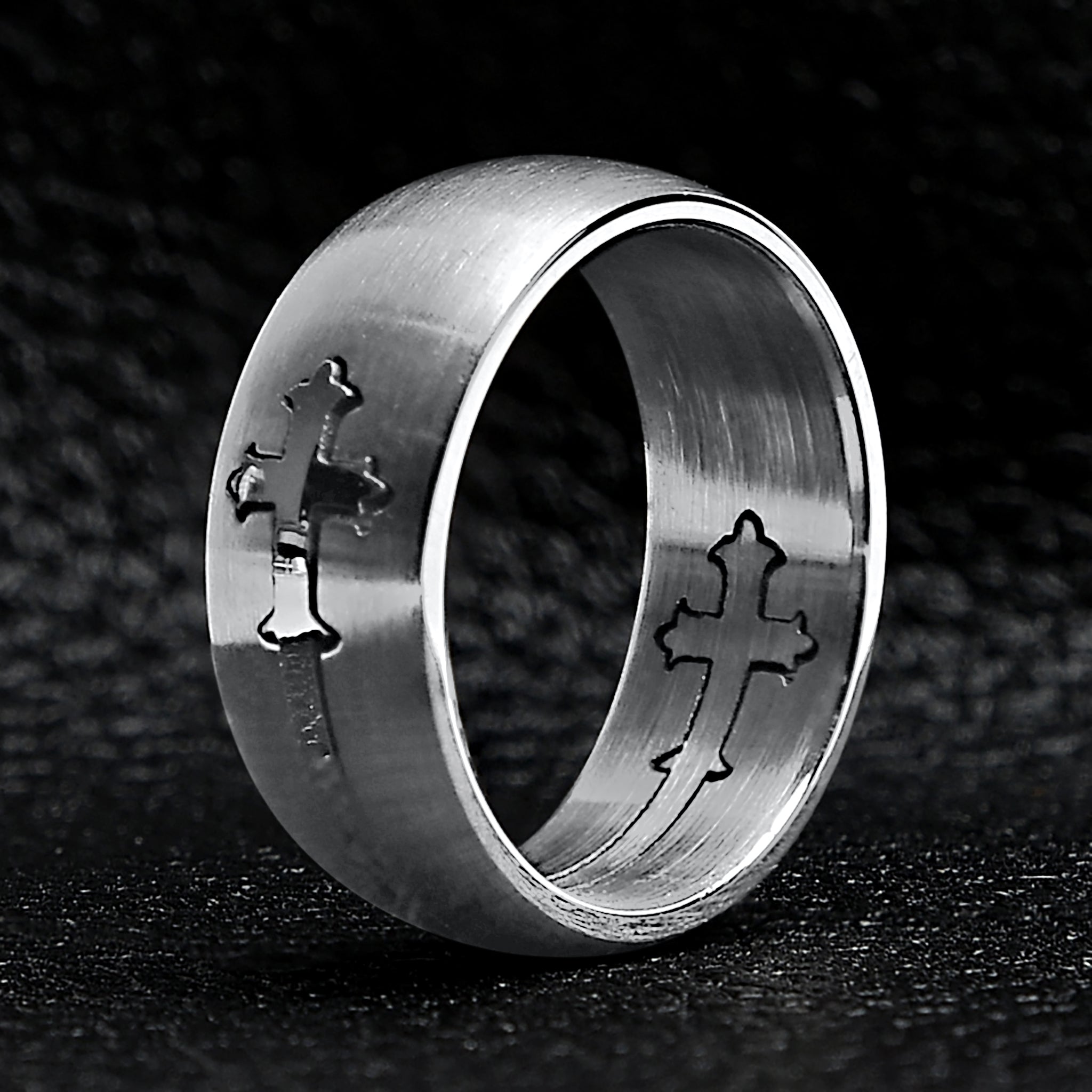 Dual Cross Ring Stainless Steel Polished Ring / SCR3060、mySite、dreamappss