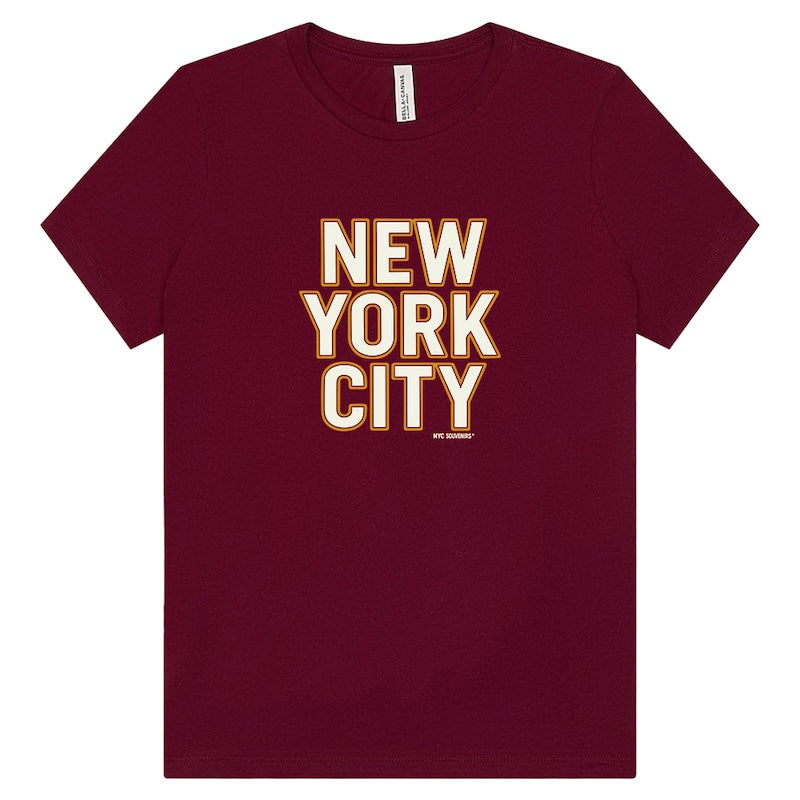 Souvenir Edit: NEW YORK CITY Cream Block Women's Top、mySite、vikingsvslions