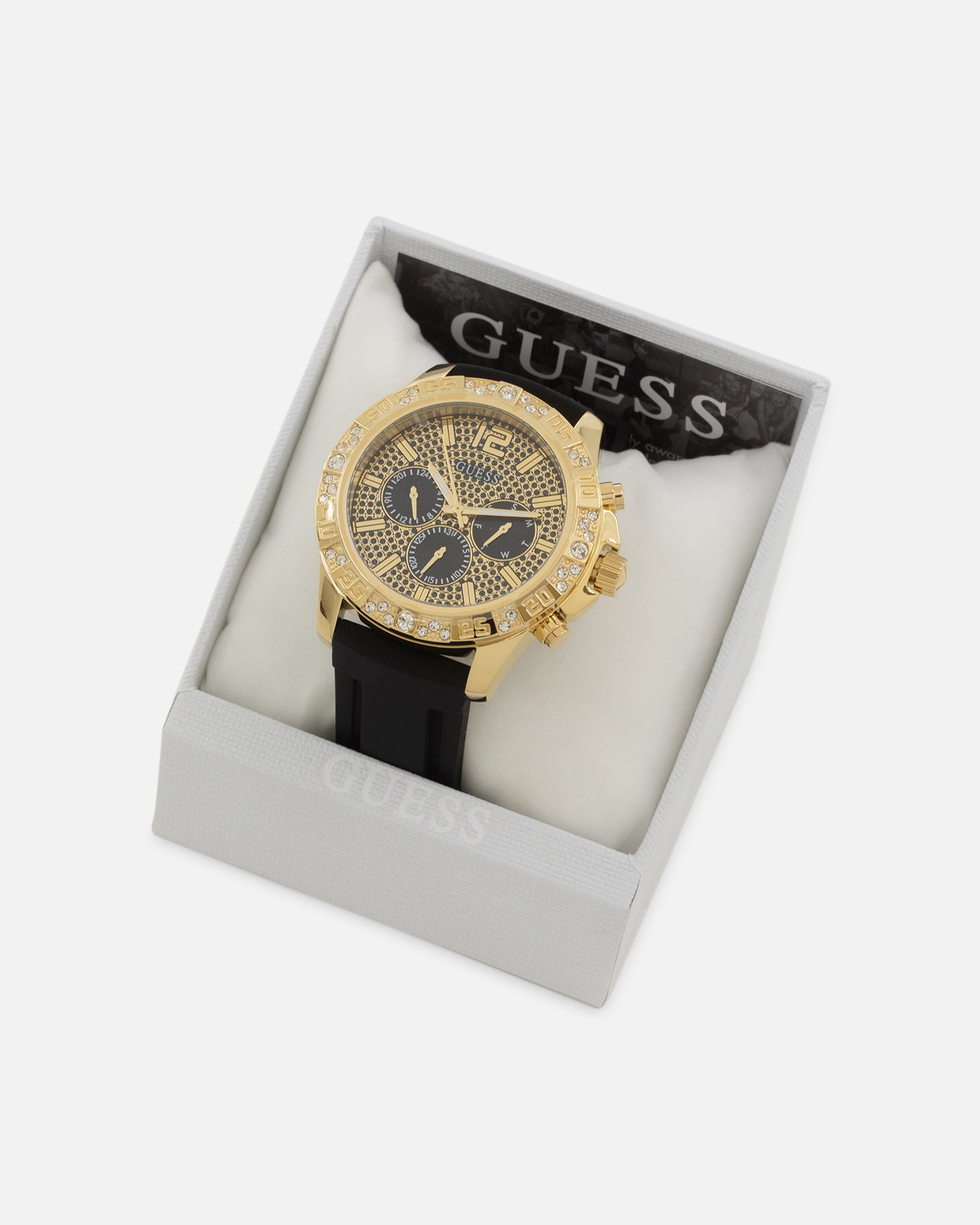 Guess Mainline Majestic Crystal Watch Gold/Green、mySite、zt4zffjzw