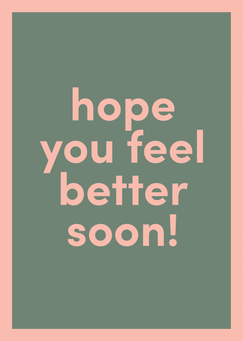 Feel Better Soon Greeting Card、mySite、solidvoid