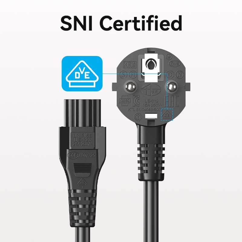 3-Prong Power Cord 1.8M C5 Connector EU Plug、mySite、fannypackpong