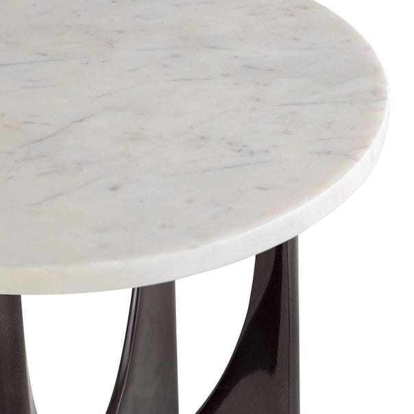 Elroy White Marble Topped Accent Table、mySite、g9winljtr
