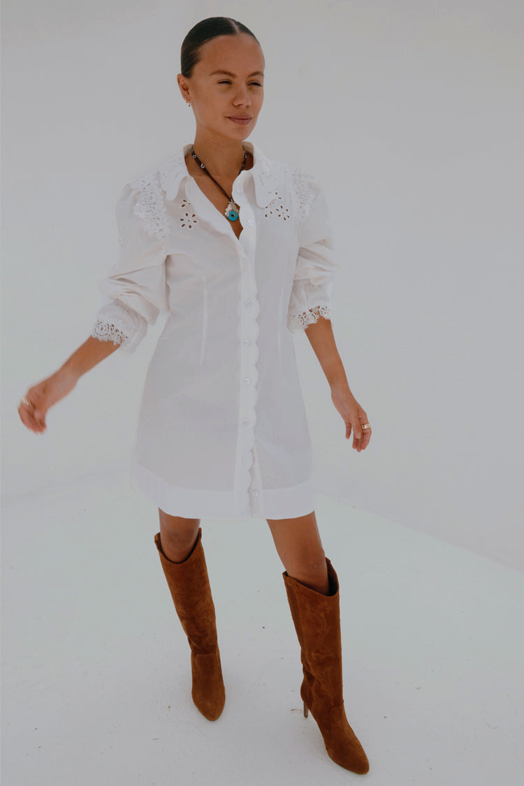 White Sicily Shirt Dress、mySite、solidvoid