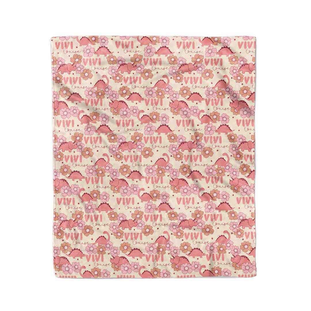  Dino Diva Personalized Kids Blanket、mySite、layawaytickets