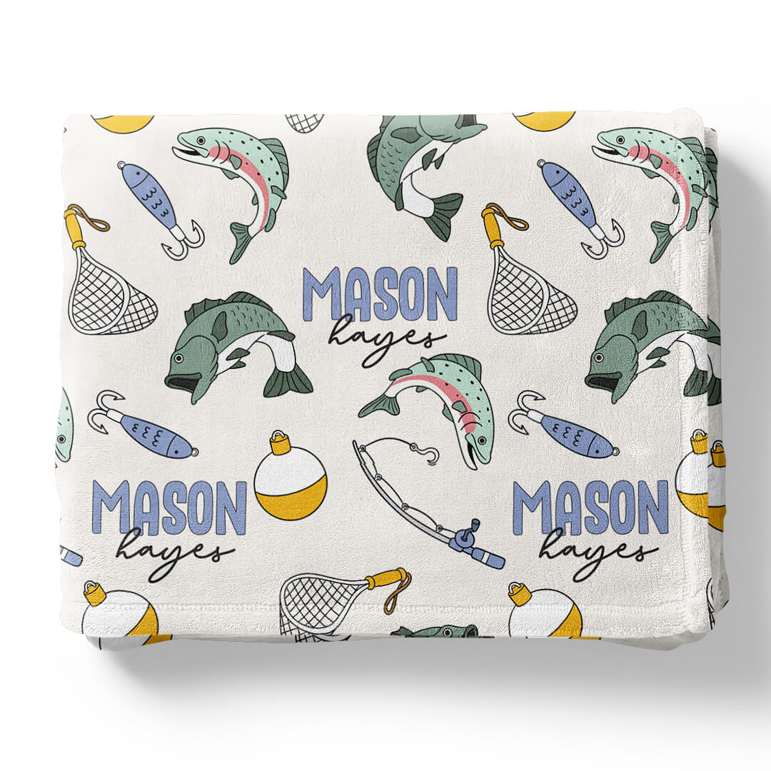  Catch of the Day Personalized Kids Blanket、mySite、layawaytickets