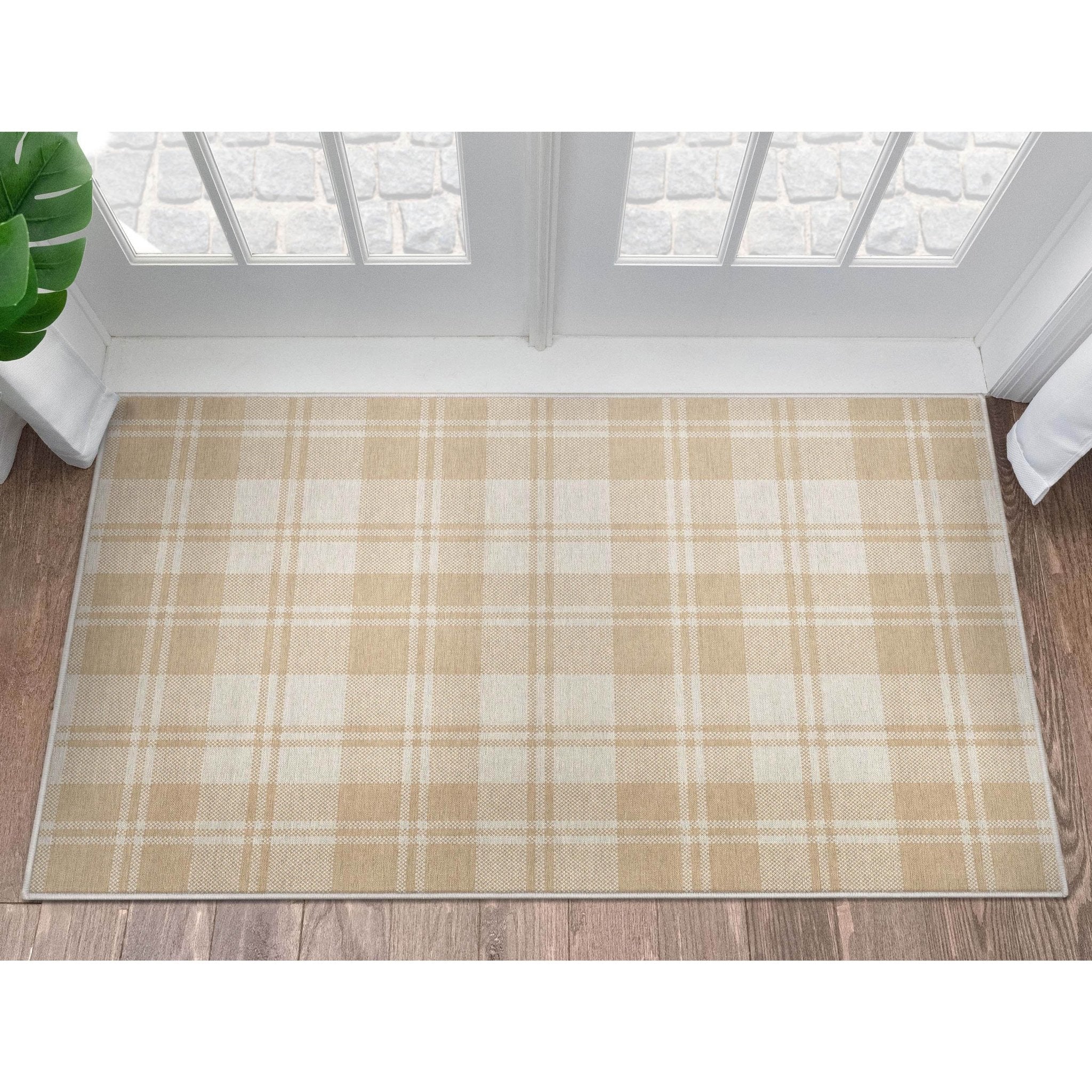 Plaid Modern Geometric Boxes Flat-Weave Rug、mySite、gigharbornorthrealestate