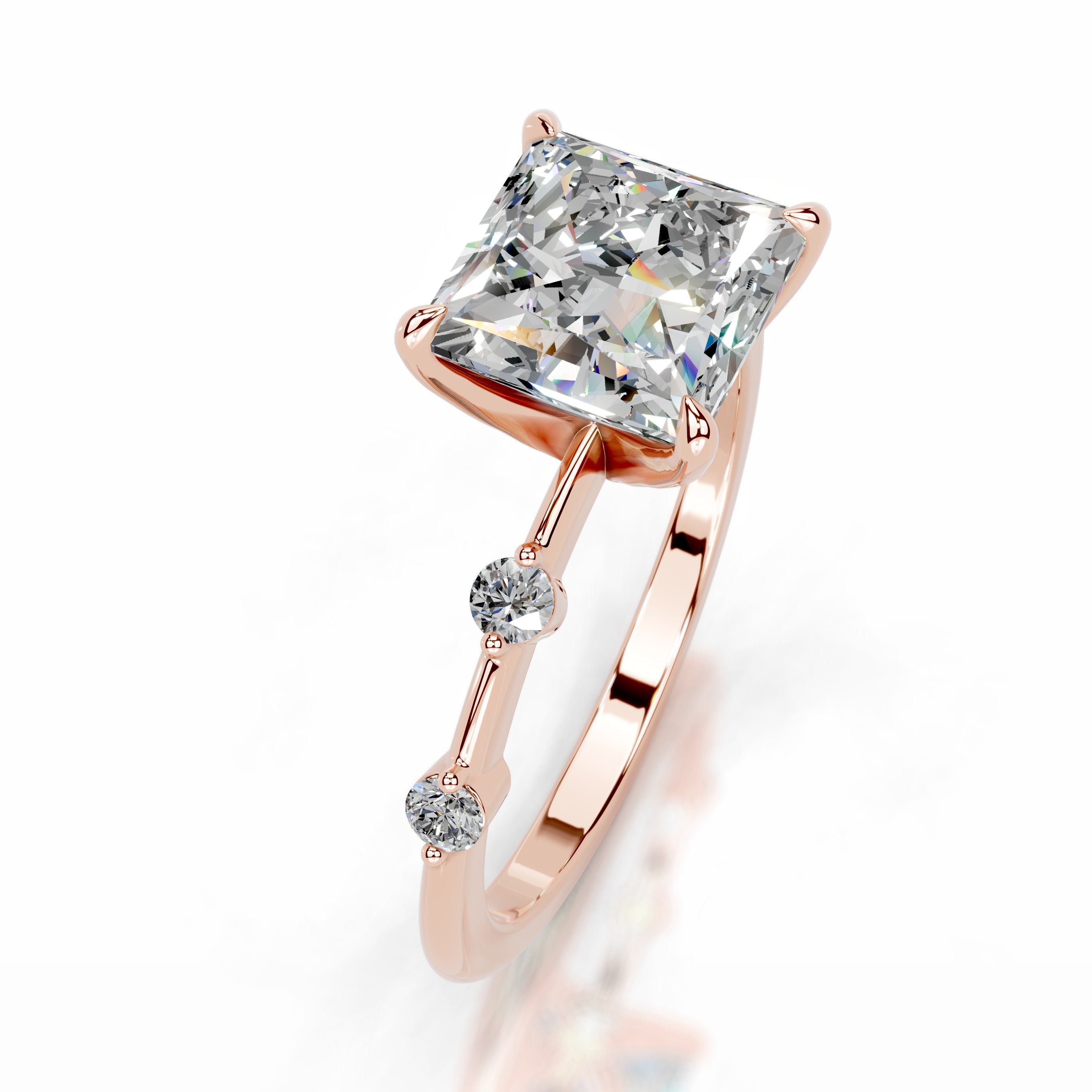Timmey Moissanite & Diamond Ring - 14K Rose Gold、mySite、hinf8tx79