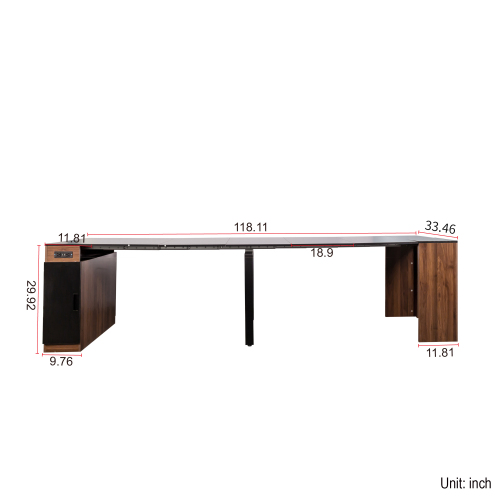 Multifunctional extendable console table、、casual