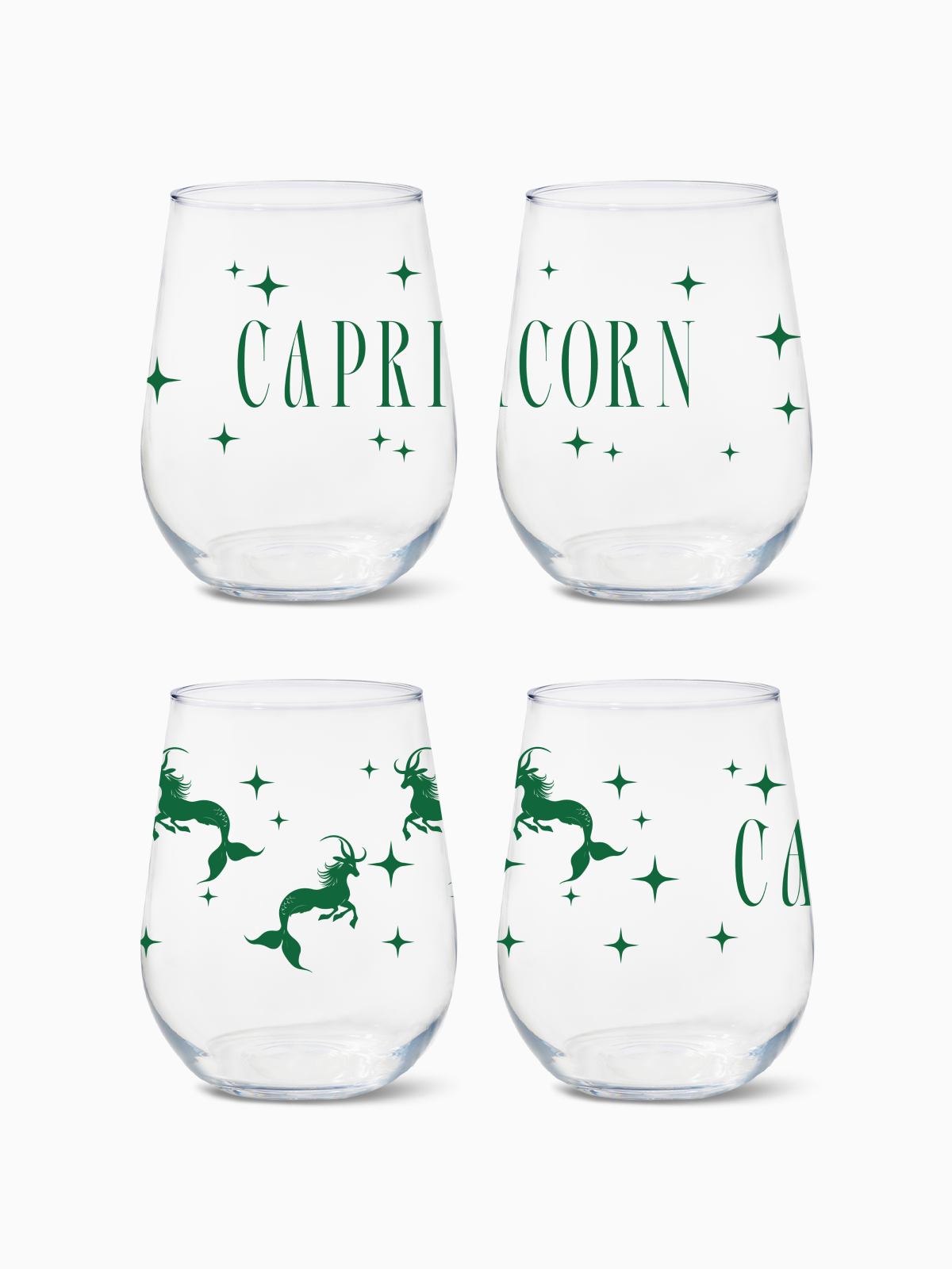 Capricorn - RESERVE 16oz Stemless Wine Tritan Copolyester Glass、mySite、camillekostekn
