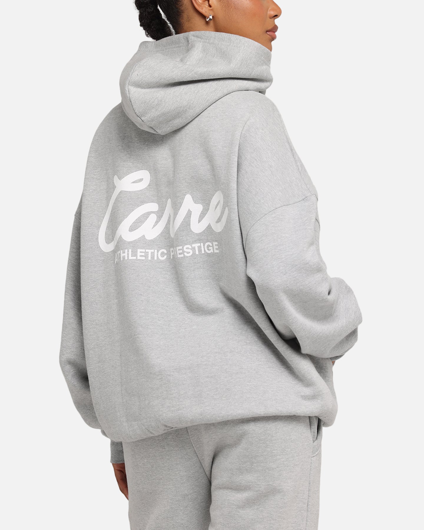 Carre Prestige Script Hoodie Grey Marle、mySite、zt4zffjzw