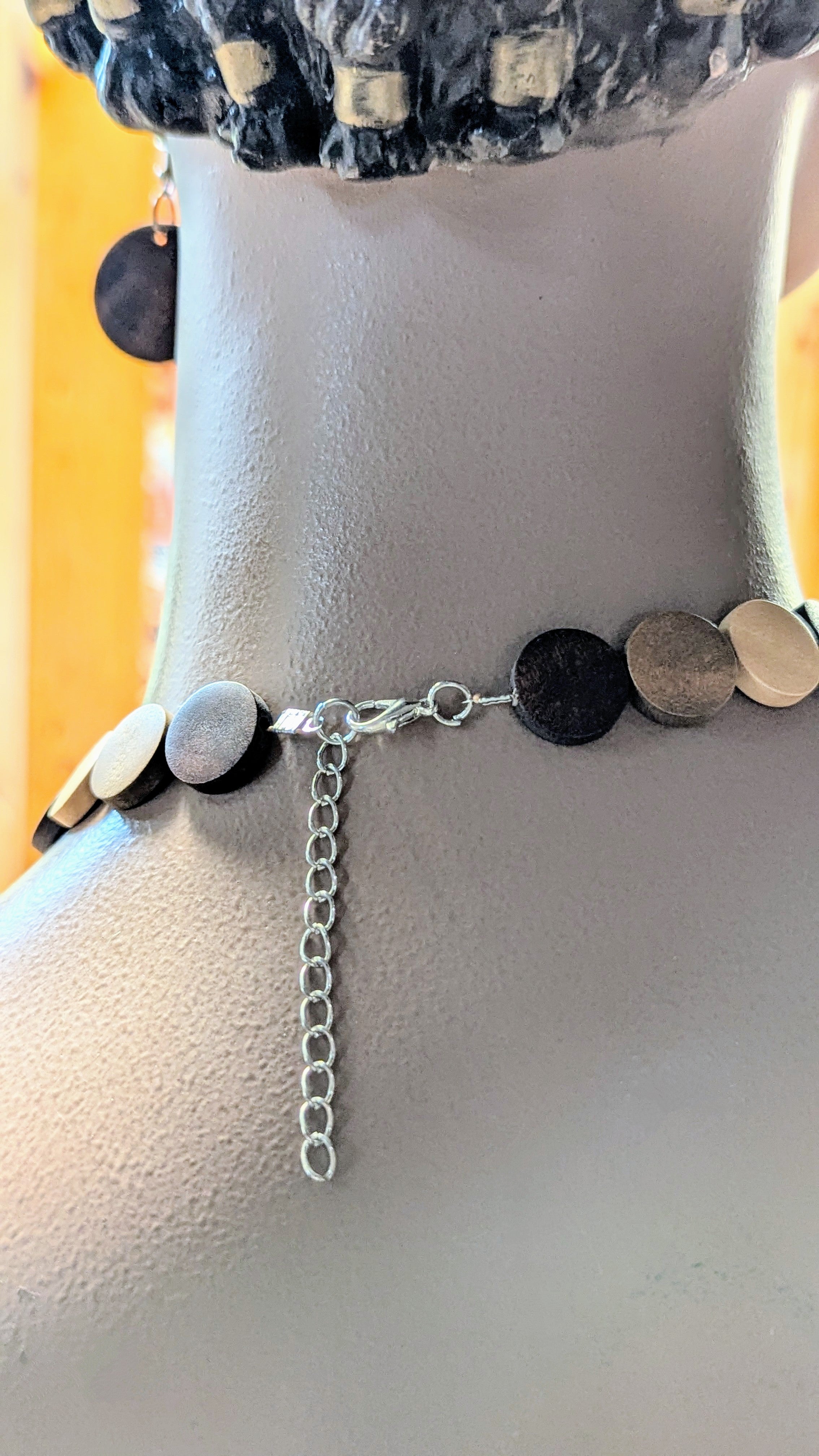 Dupsie's Ndugu Wooden African Necklace and African Earrings Set DPJALNES2、mySite、solidvoid