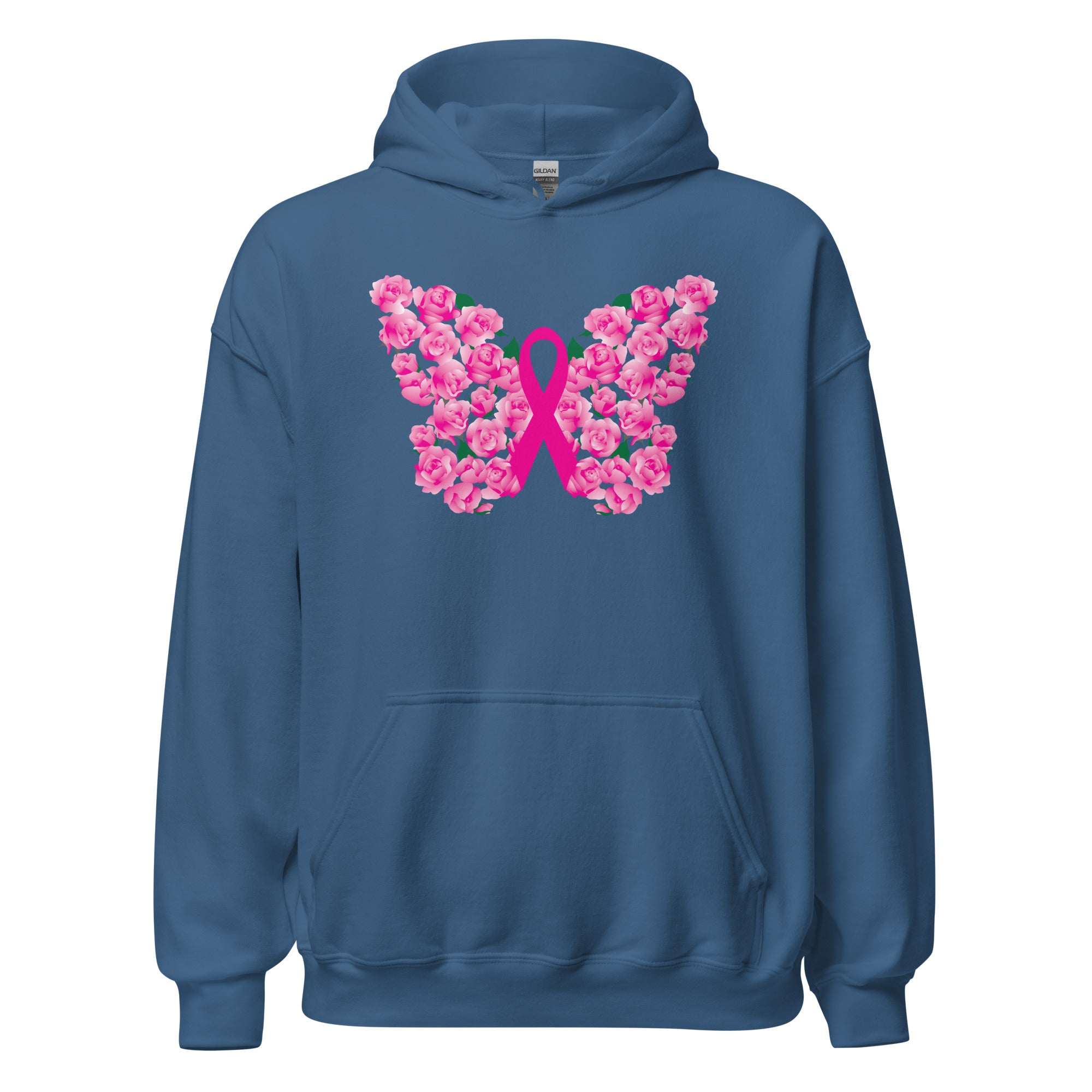 Pink Ribbon Floral Butterfly Hoodie、mySite、camillekostekn