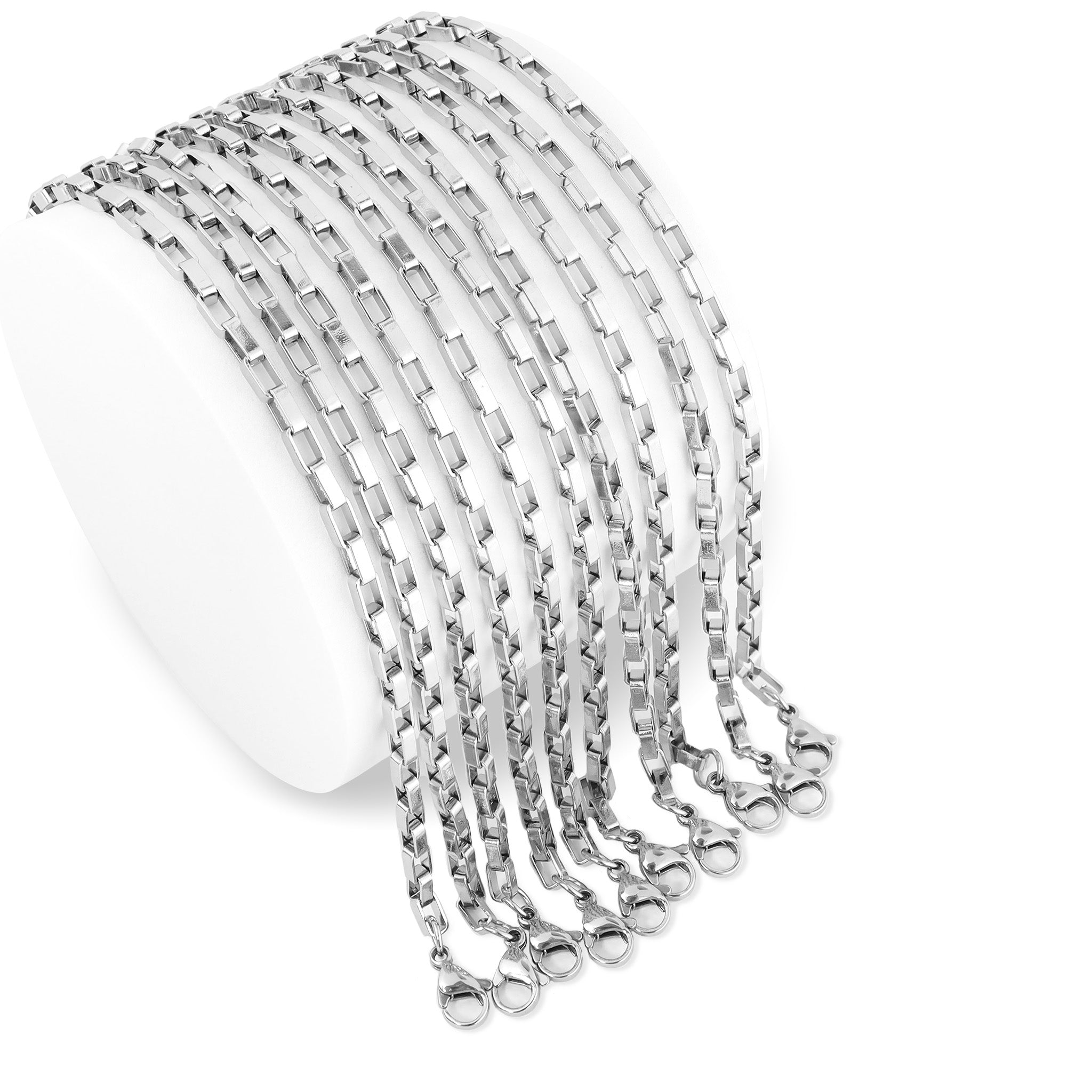 10 Pack - 10 Stainless Steel Marine Chain Necklace / NKJ9031、mySite、dreamappss