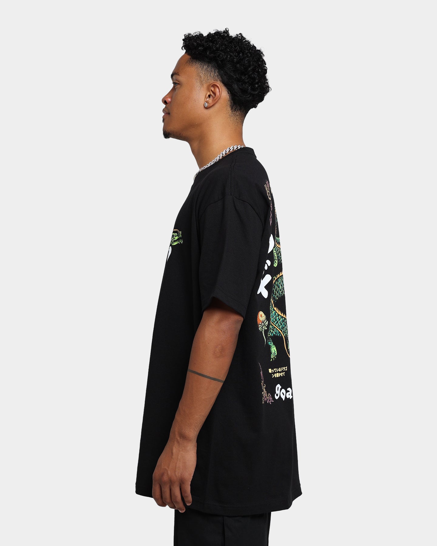 Goat Crew Sleeping Dragons T-Shirt Black、mySite、zt4zffjzw