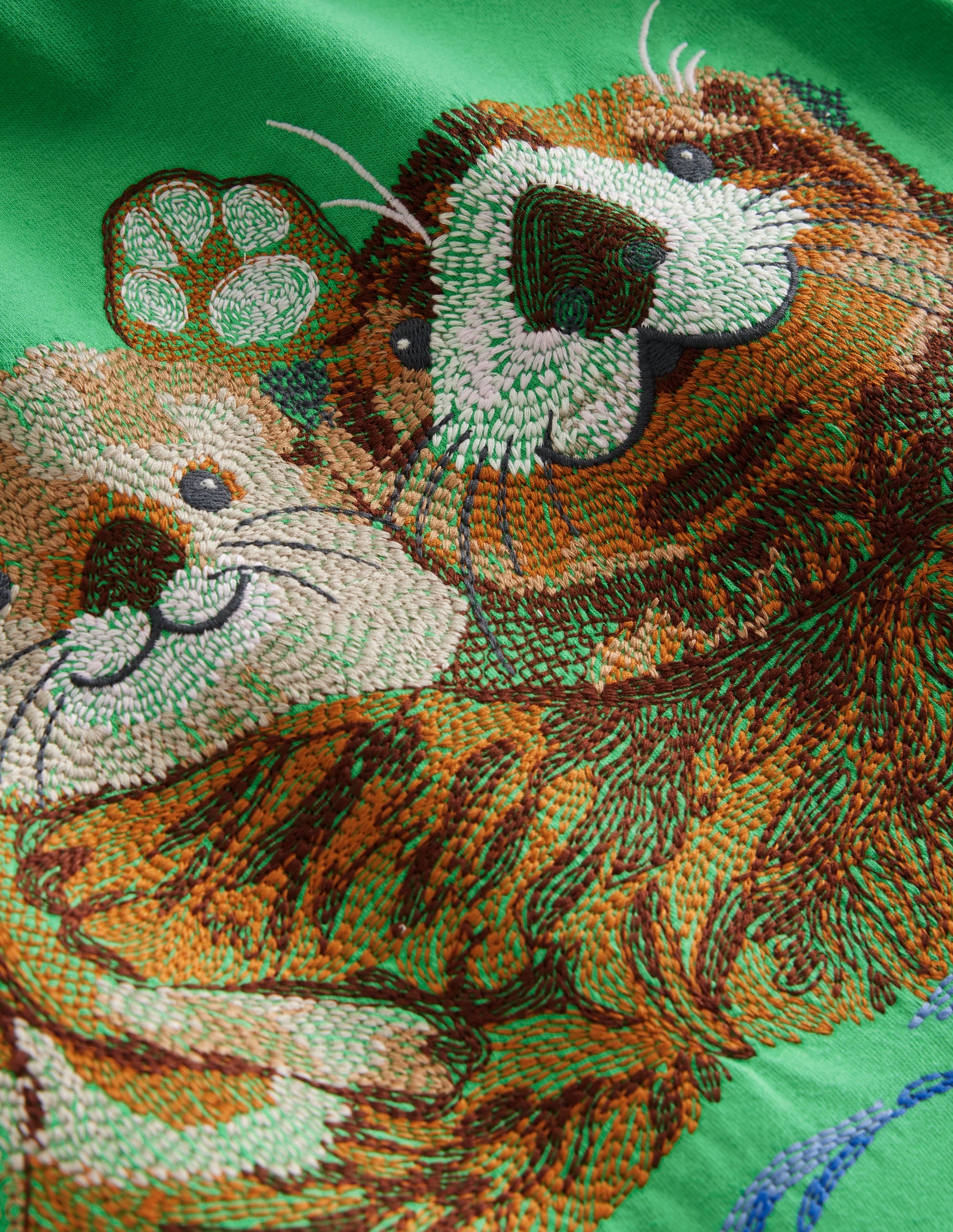  Superstitch Animal T-shirt-Pea Green Otters、mySite、ashleygrahame