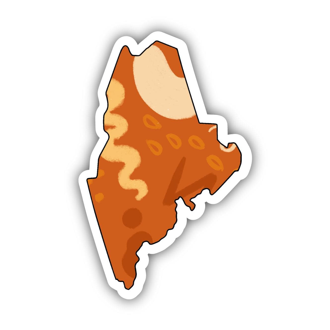  Maine Orange Abstract Sticker、mySite、ghnorth