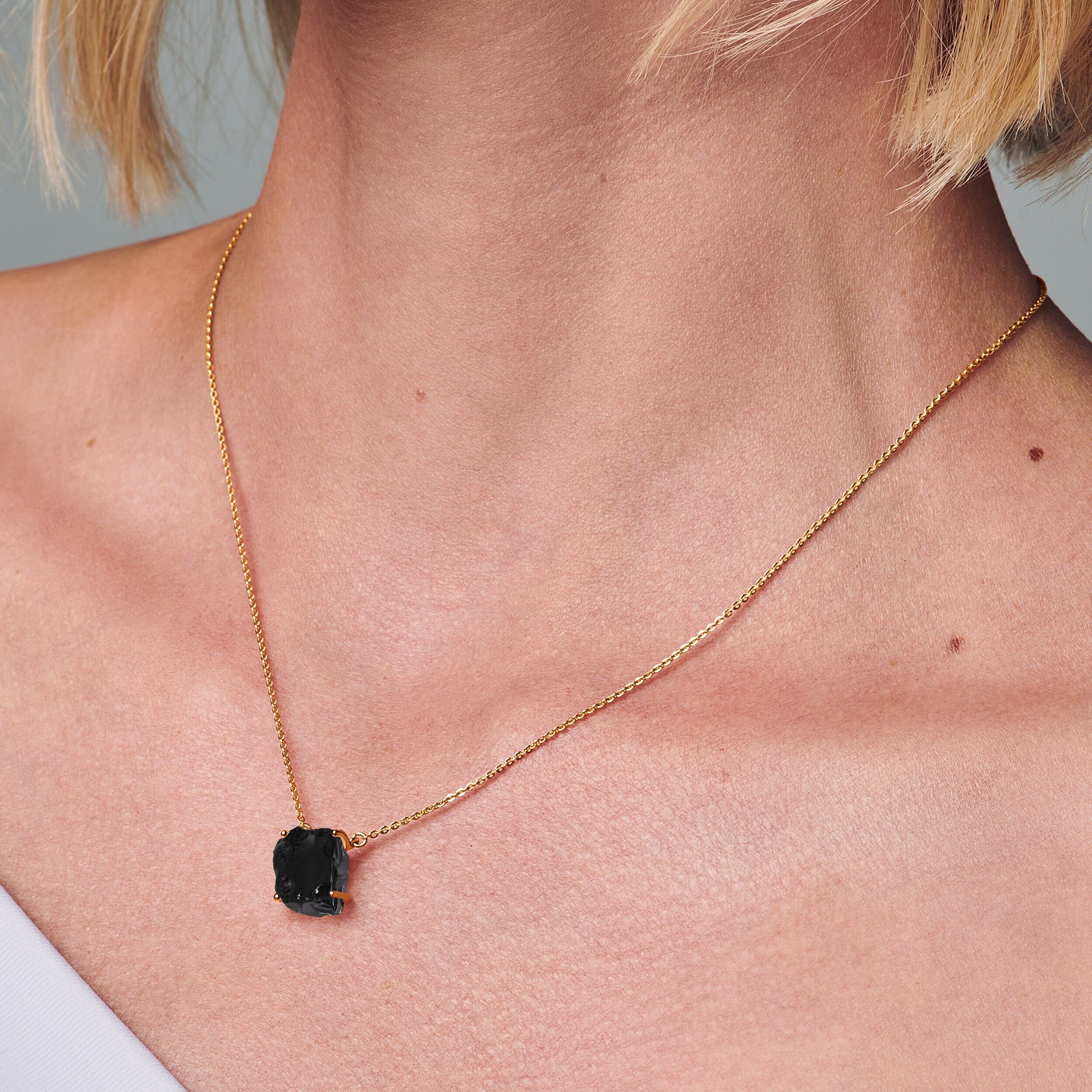 Raw Crystal Necklace - Black Obsidian 'Strength'、mySite、hinf8tx79