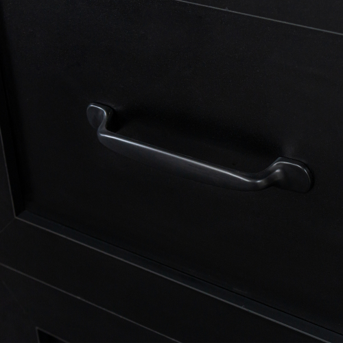 Home Office Computer Desk with Hutch, Antiqued Black finish、、casual