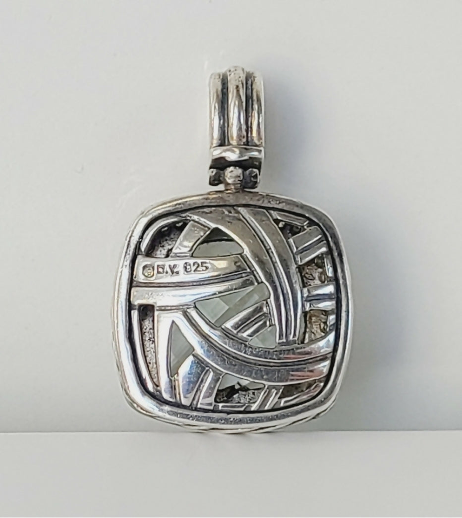 David Yurman Albion 14mm Prasiolite Diamond Pendant、mySite、hinf8tx79