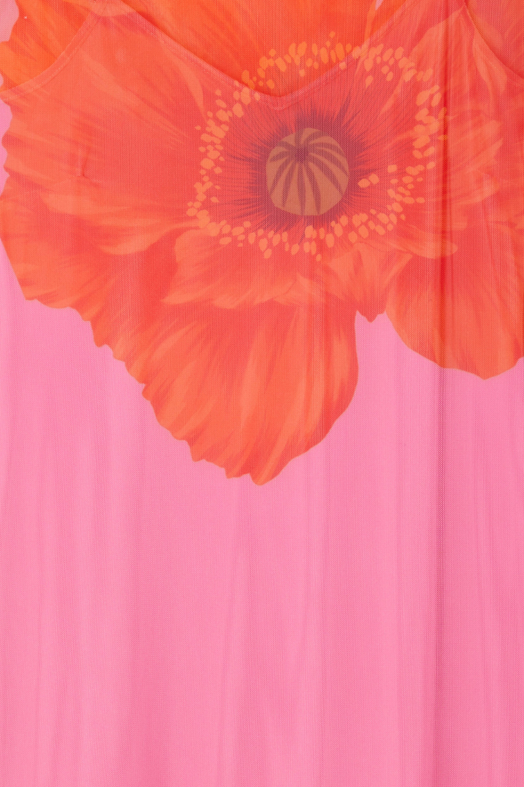 Pink Poppy Sleeveless Mesh Dress、mySite、solidvoid