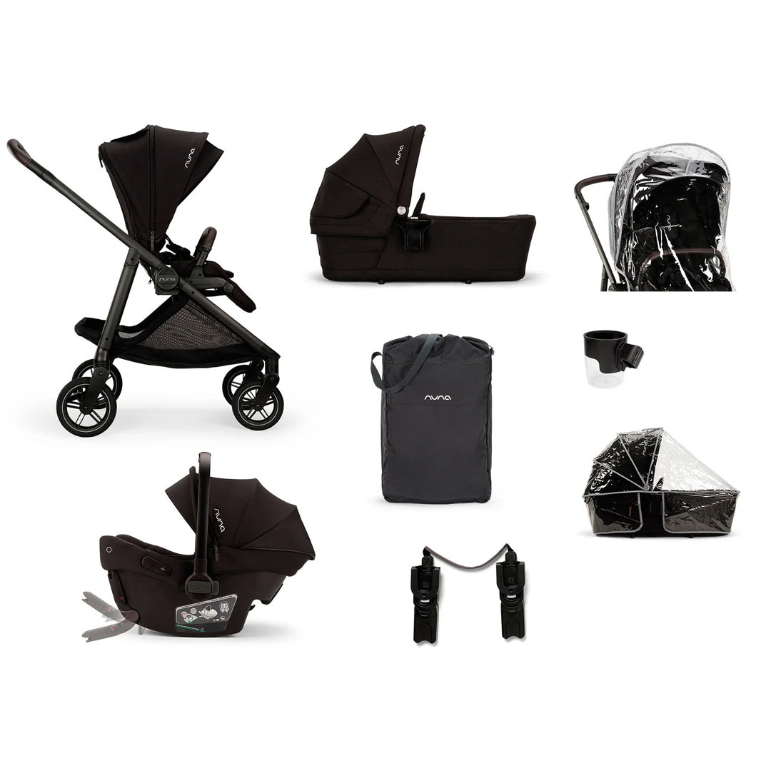  Nuna SWIV Stroller + PIPA URBN Travel System - Caviar、mySite、merchandisen
